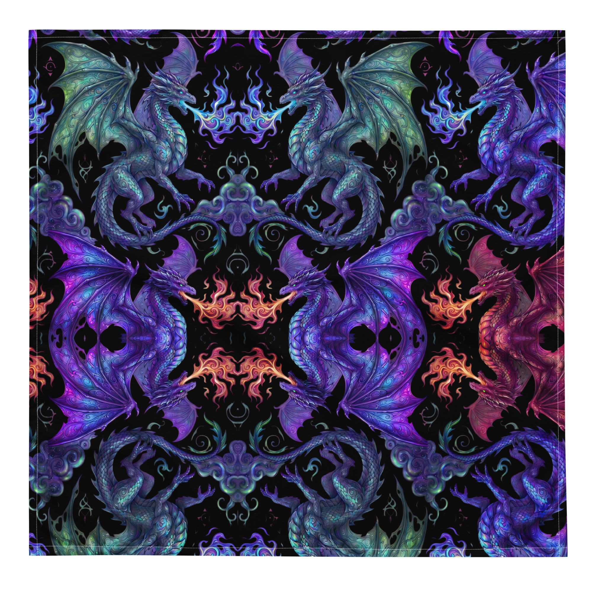 Colourful Dragons All-over print bandana - Image 2