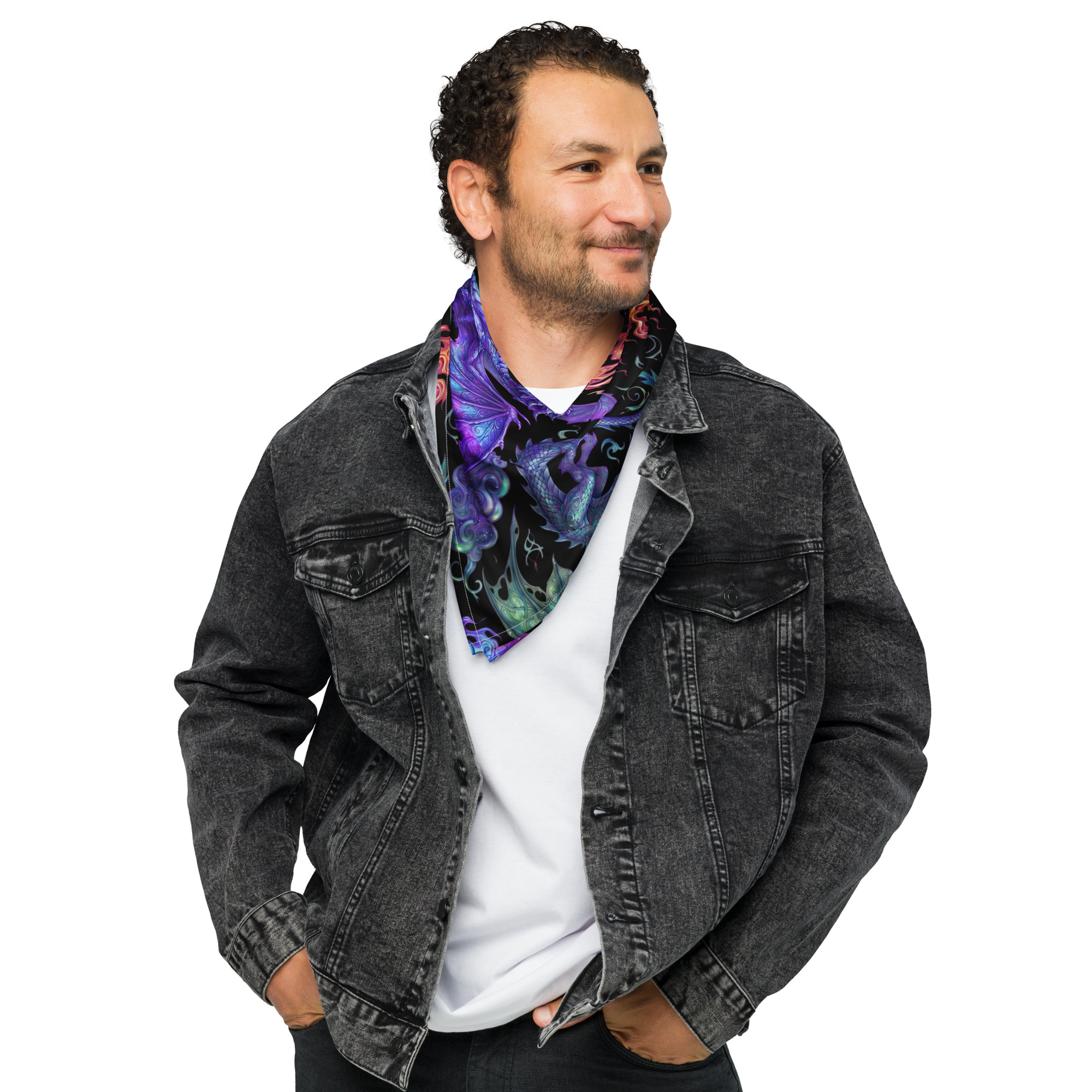 Colourful Dragons All-over print bandana - Image 3
