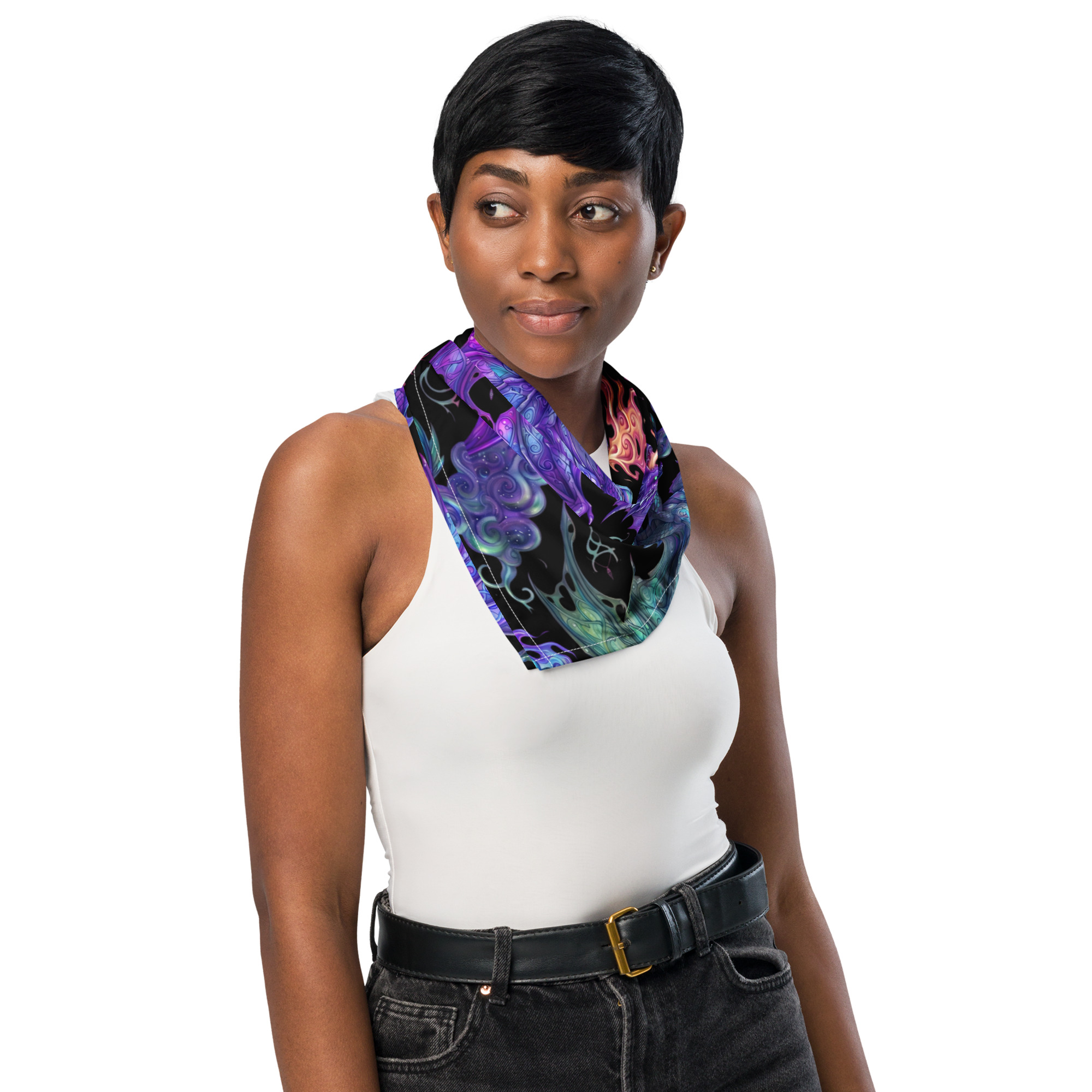 Colourful Dragons All-over print bandana - Image 4