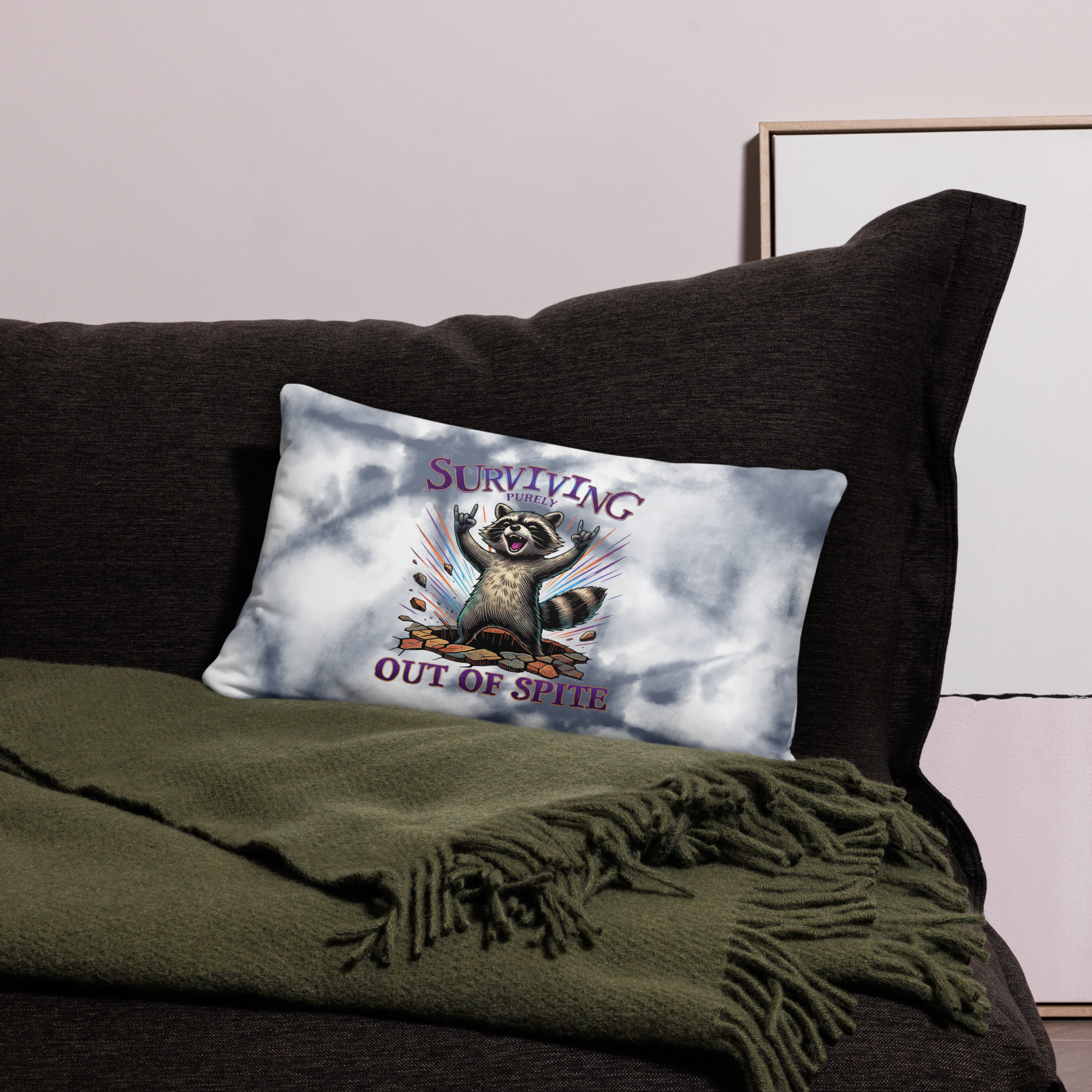 Surviving Out Of Spite Pillow Case - Image 4
