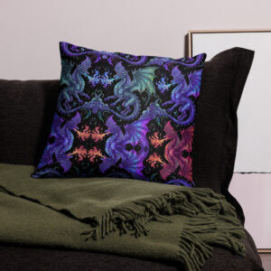 Colourful Dragons Pillow Case