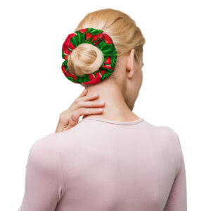 Strawberries and Watermelon Recycled Scrunchie