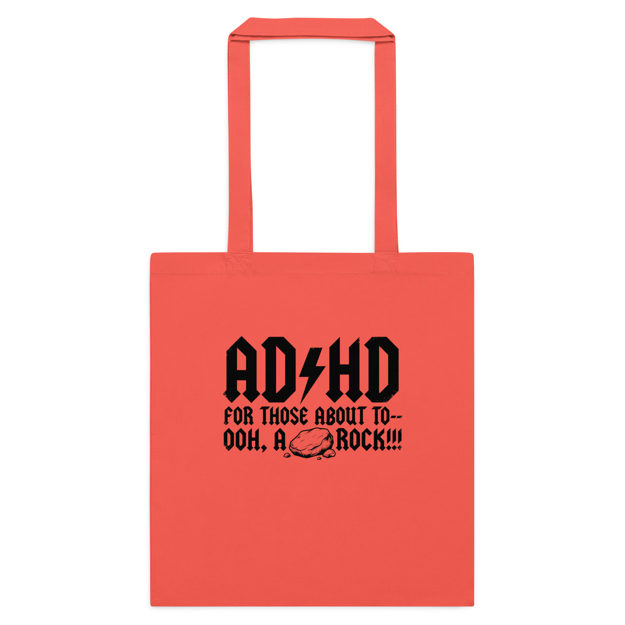 ADHD For Those About To Cotton color tote bag - Image 2