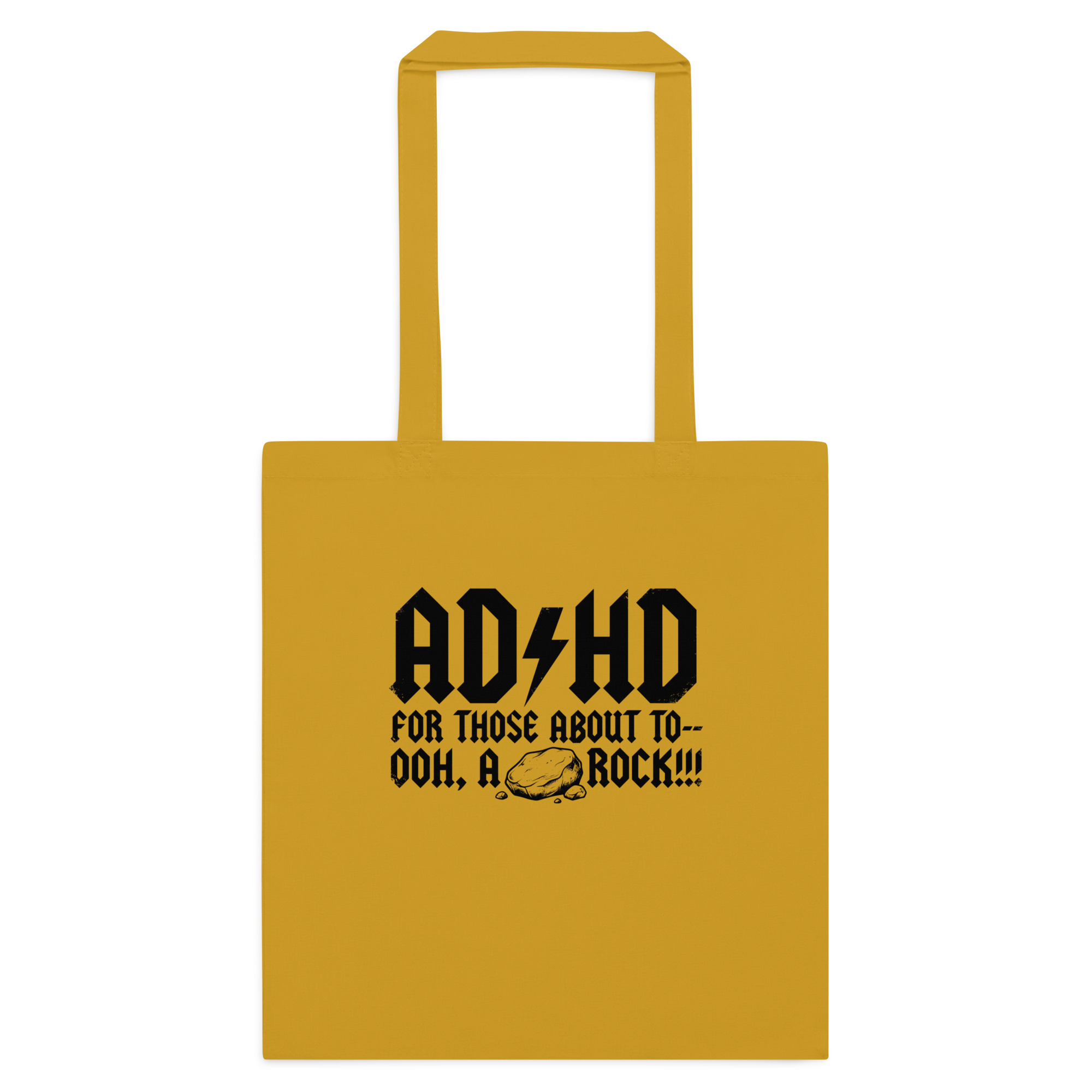ADHD For Those About To Cotton color tote bag - Image 3