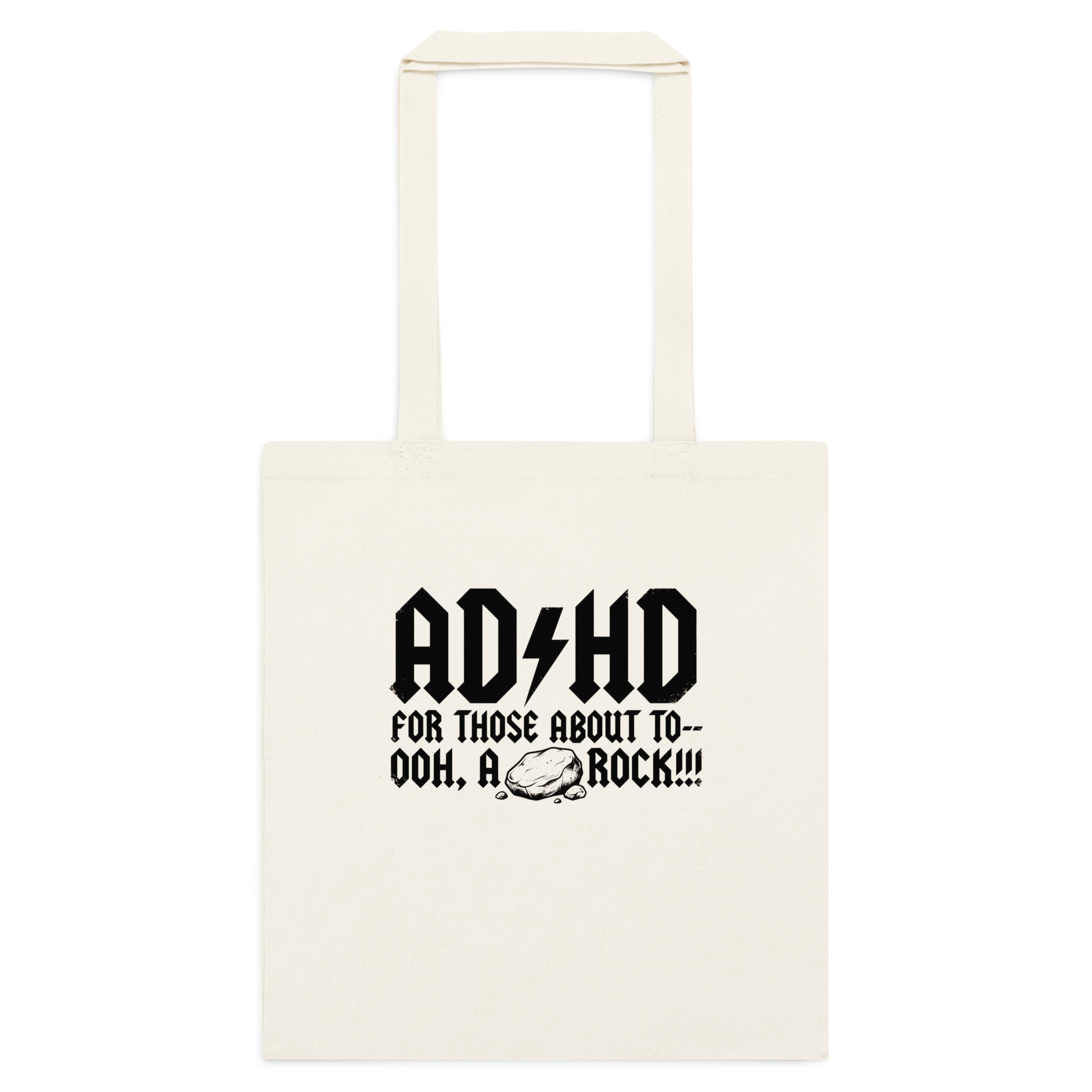 ADHD For Those About To Cotton color tote bag - Image 7
