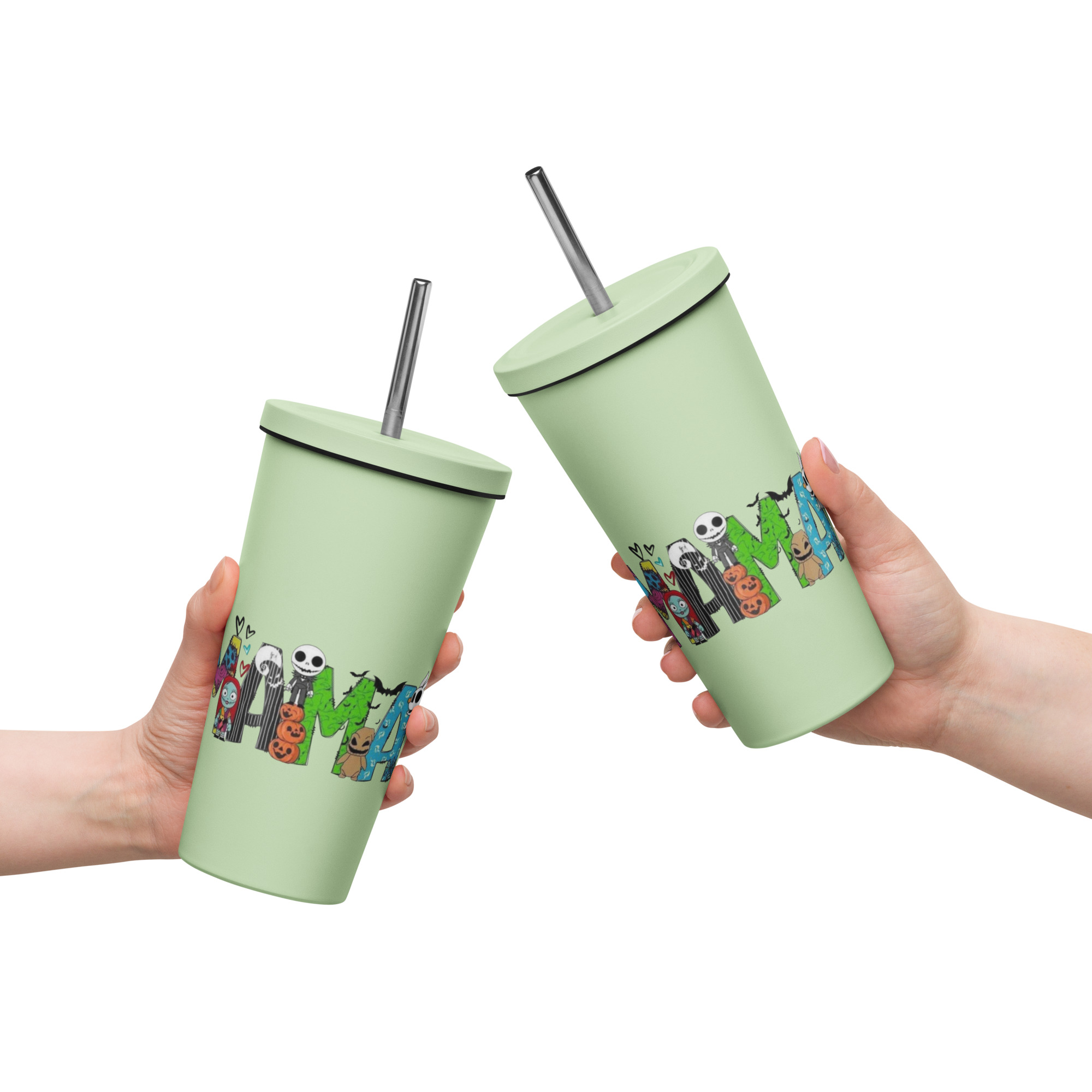Mama Nightmare Insulated tumbler with a straw - Image 5