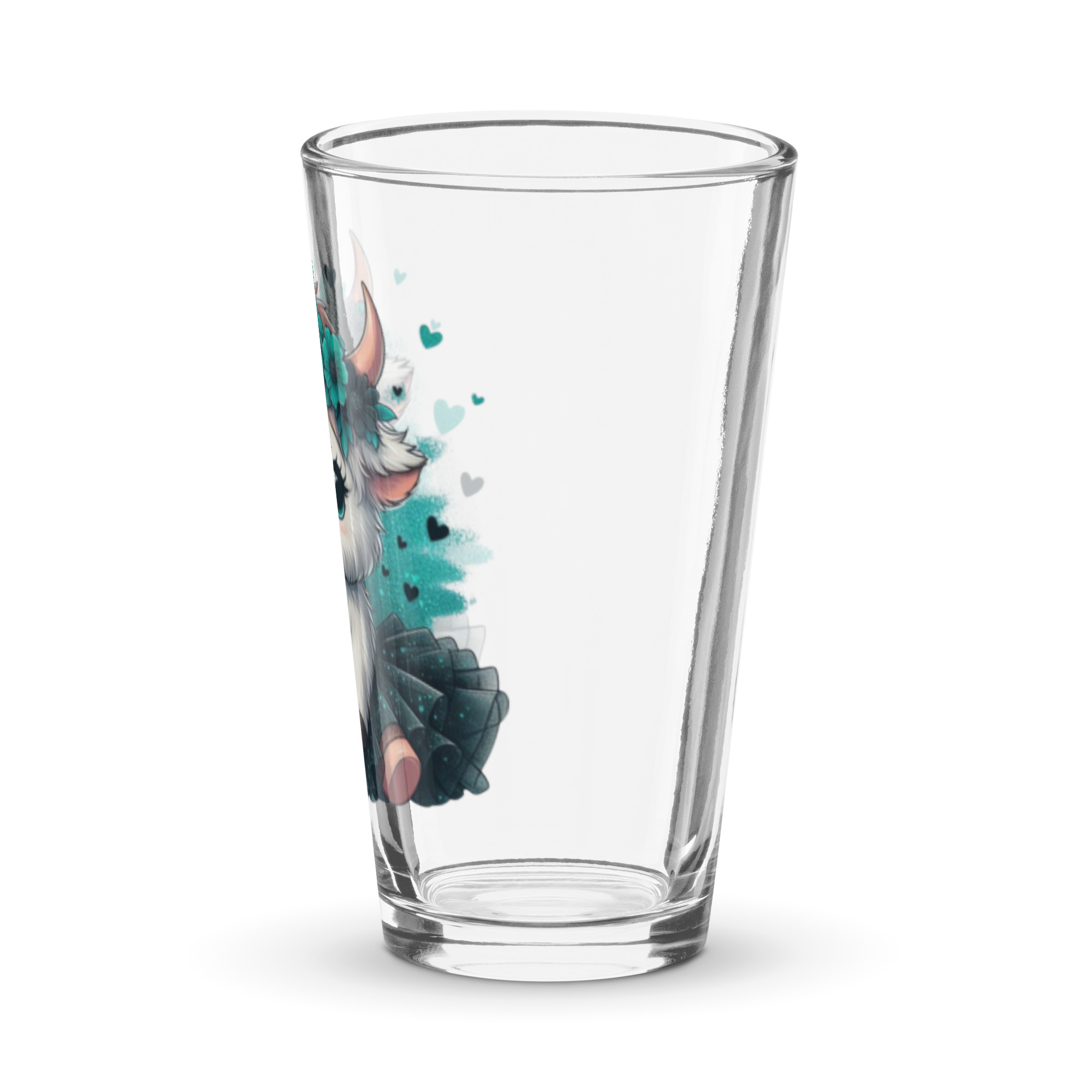 Blue Highland Cow Shaker pint glass - Image 4