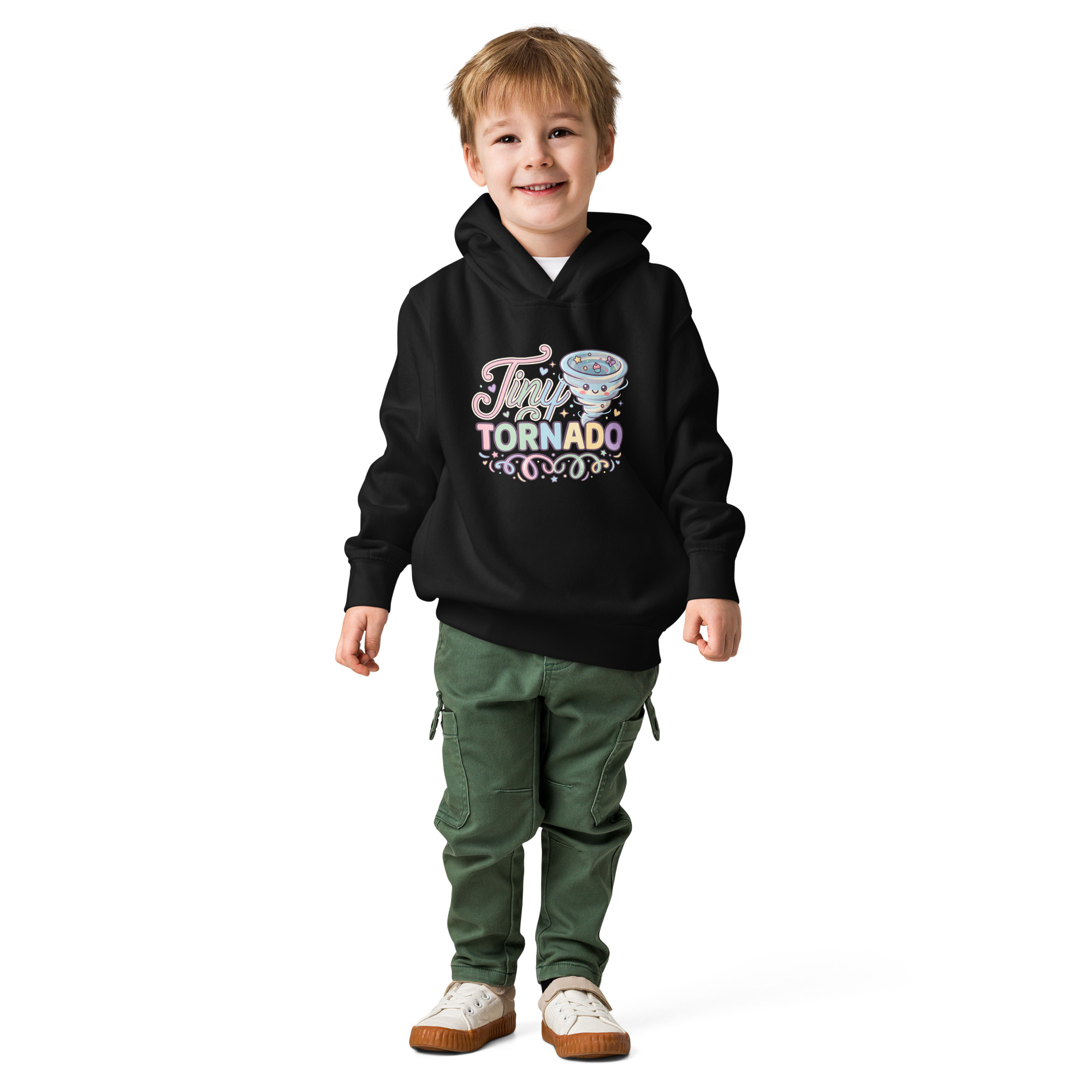 Tiny Tornado Toddler fleece pullover hoodie - Image 2