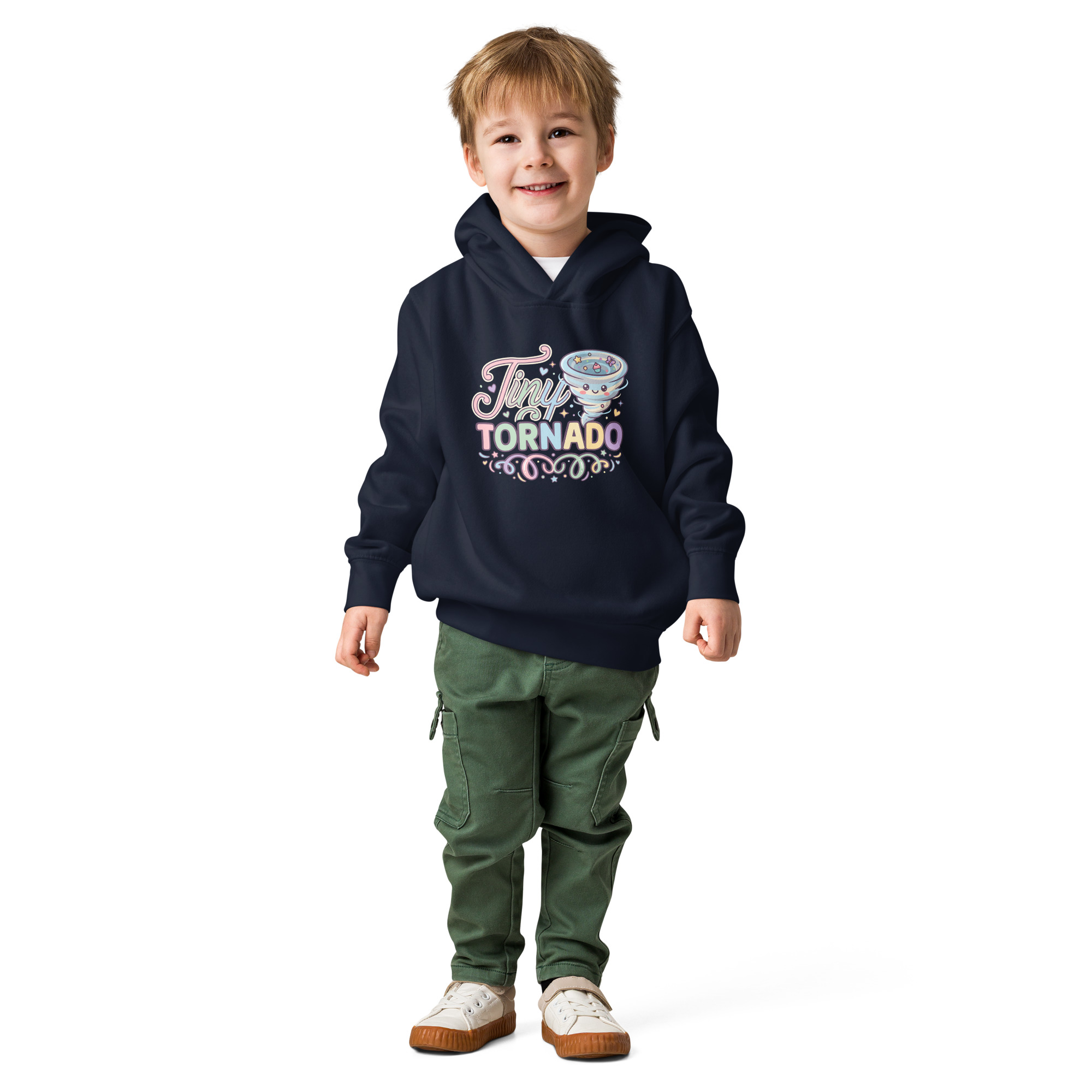 Tiny Tornado Toddler fleece pullover hoodie - Image 3