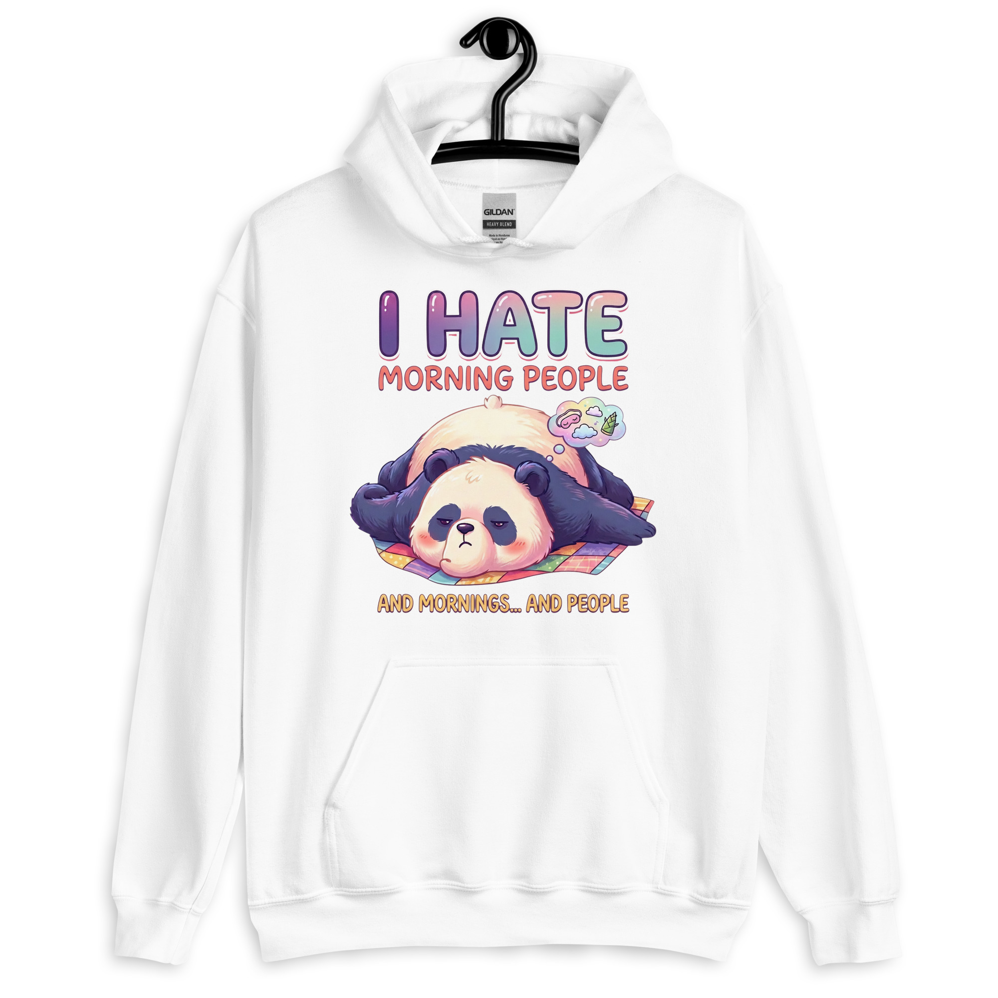 I Hate Morning People Unisex Hoodie - Image 6