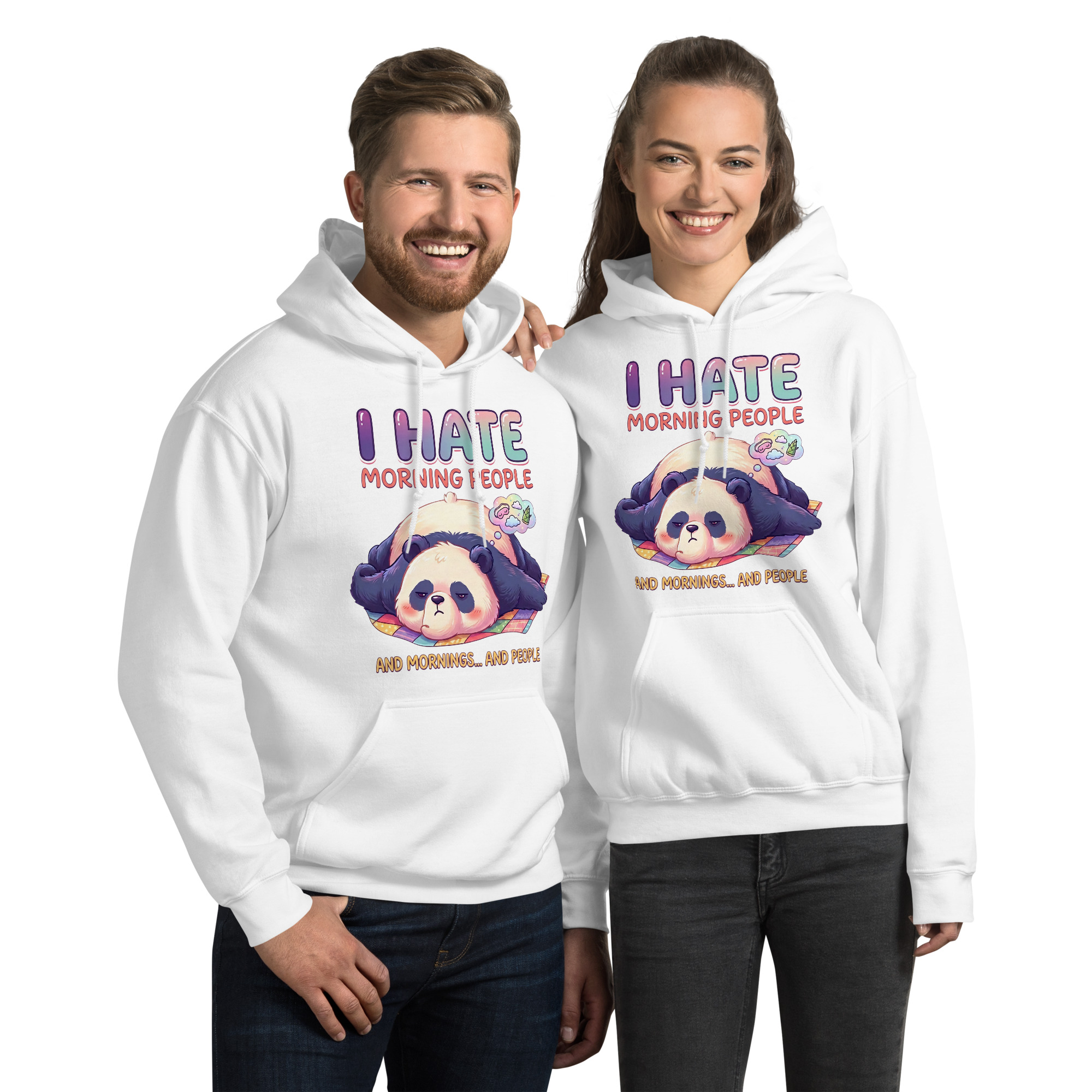I Hate Morning People Unisex Hoodie - Image 10