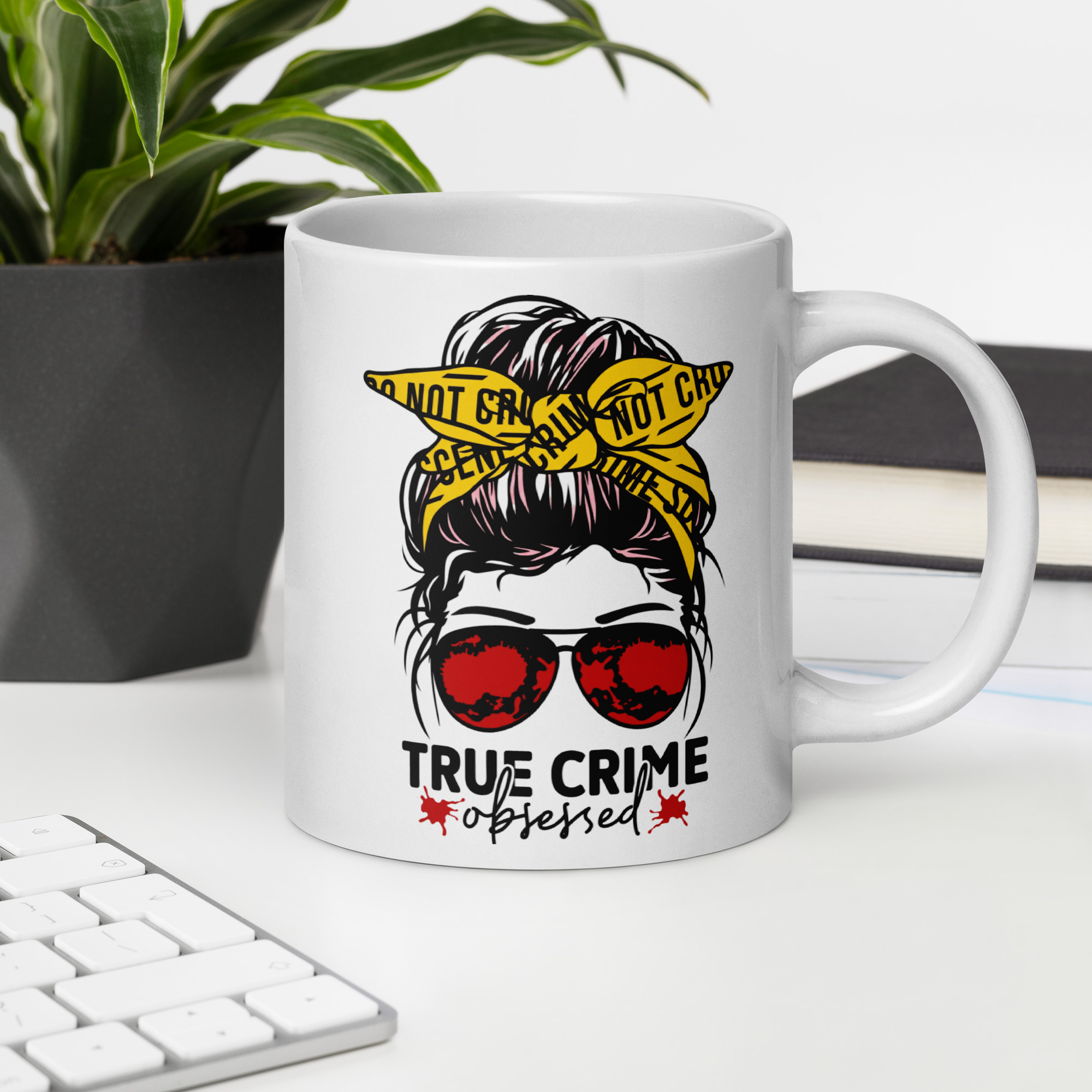 True Crime Obsessed White glossy mug - Image 10