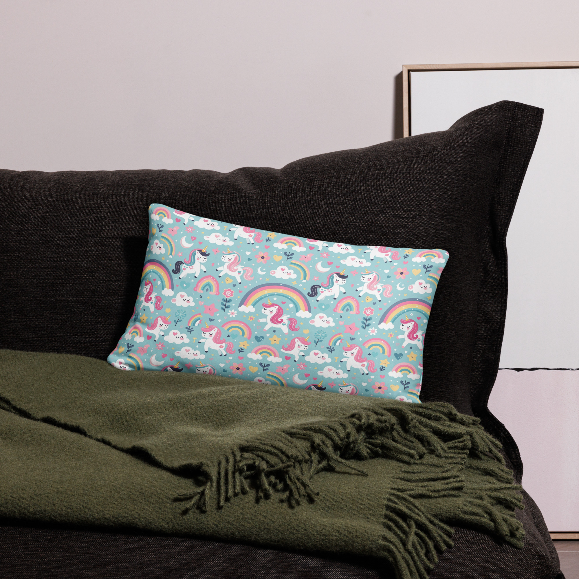 Unicorn and Rainbows Pillow Case - Image 5