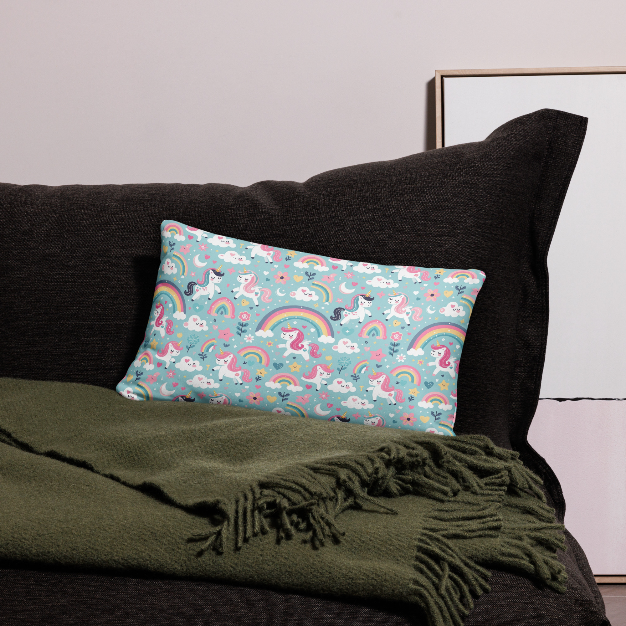 Unicorn and Rainbows Pillow Case - Image 4