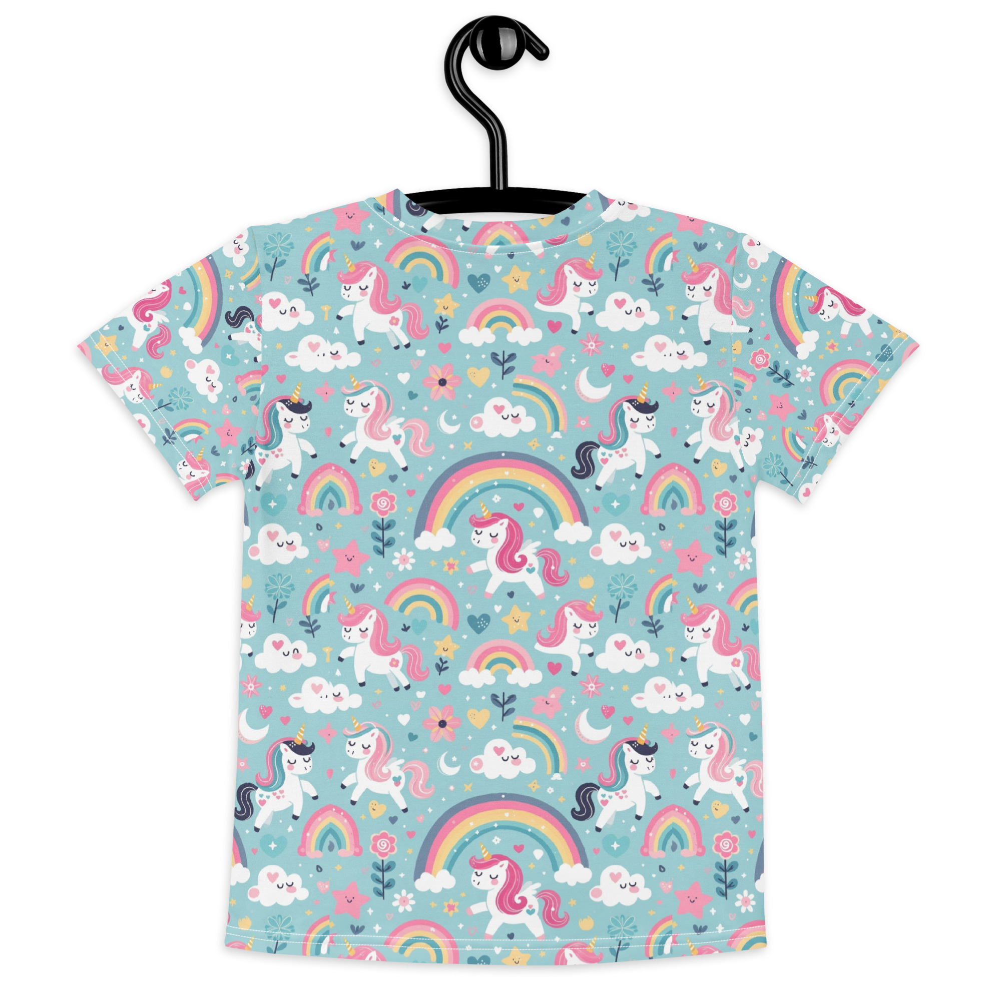 Rainbows and Unicorns Kids crew neck t-shirt - Image 2