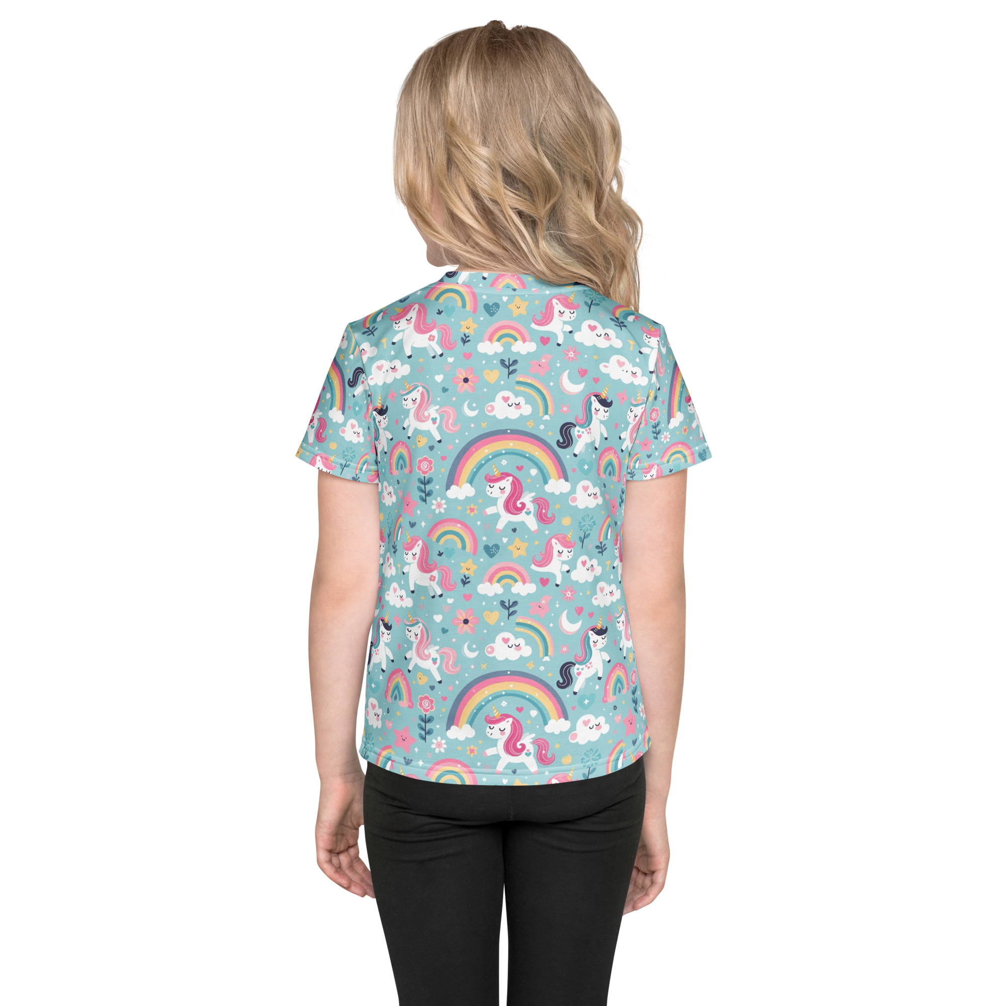 Rainbows and Unicorns Kids crew neck t-shirt - Image 4