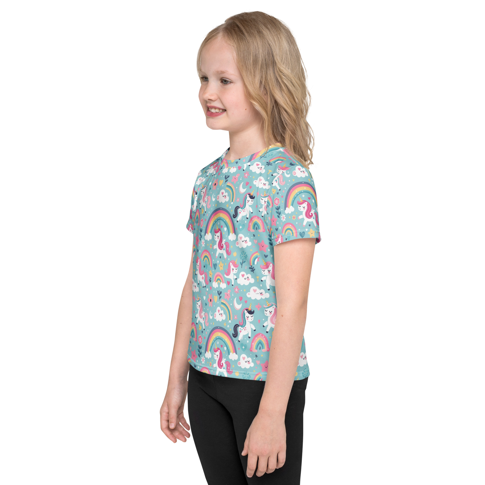 Rainbows and Unicorns Kids crew neck t-shirt - Image 5