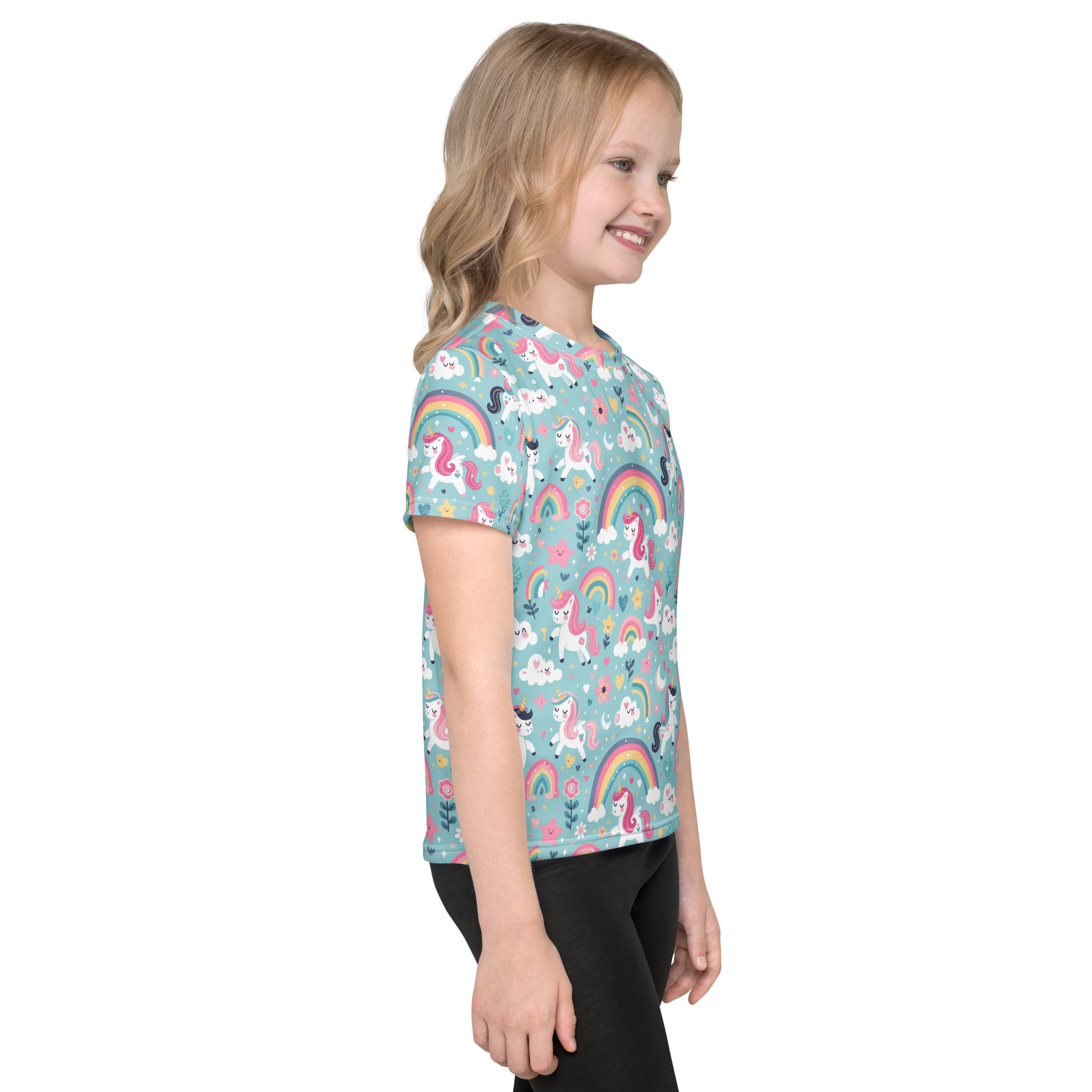 Rainbows and Unicorns Kids crew neck t-shirt - Image 6