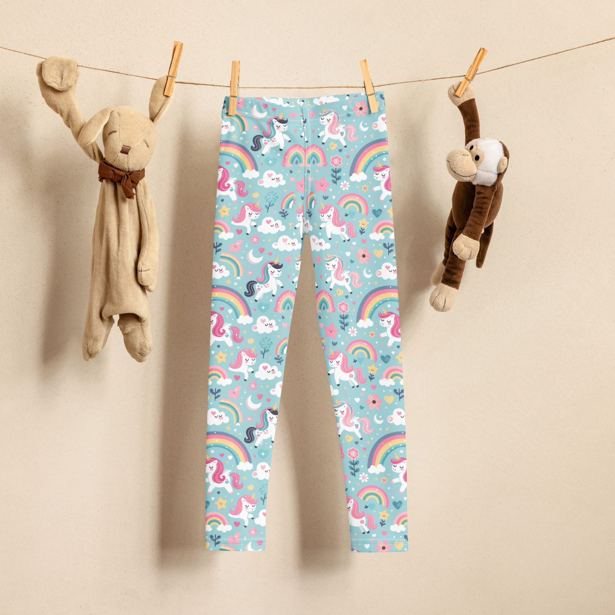 Rainbows and Unicorns Kid's Leggings - Image 2