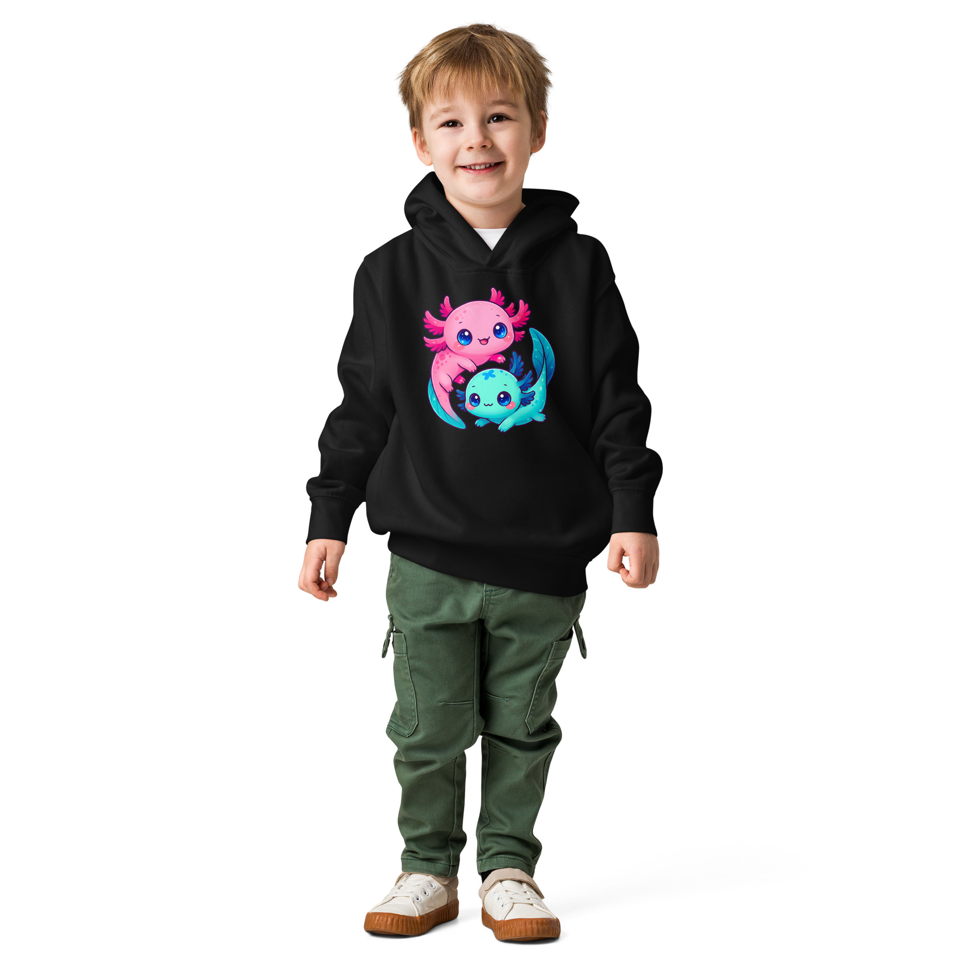 Axolotl Toddler fleece pullover hoodie - Image 2