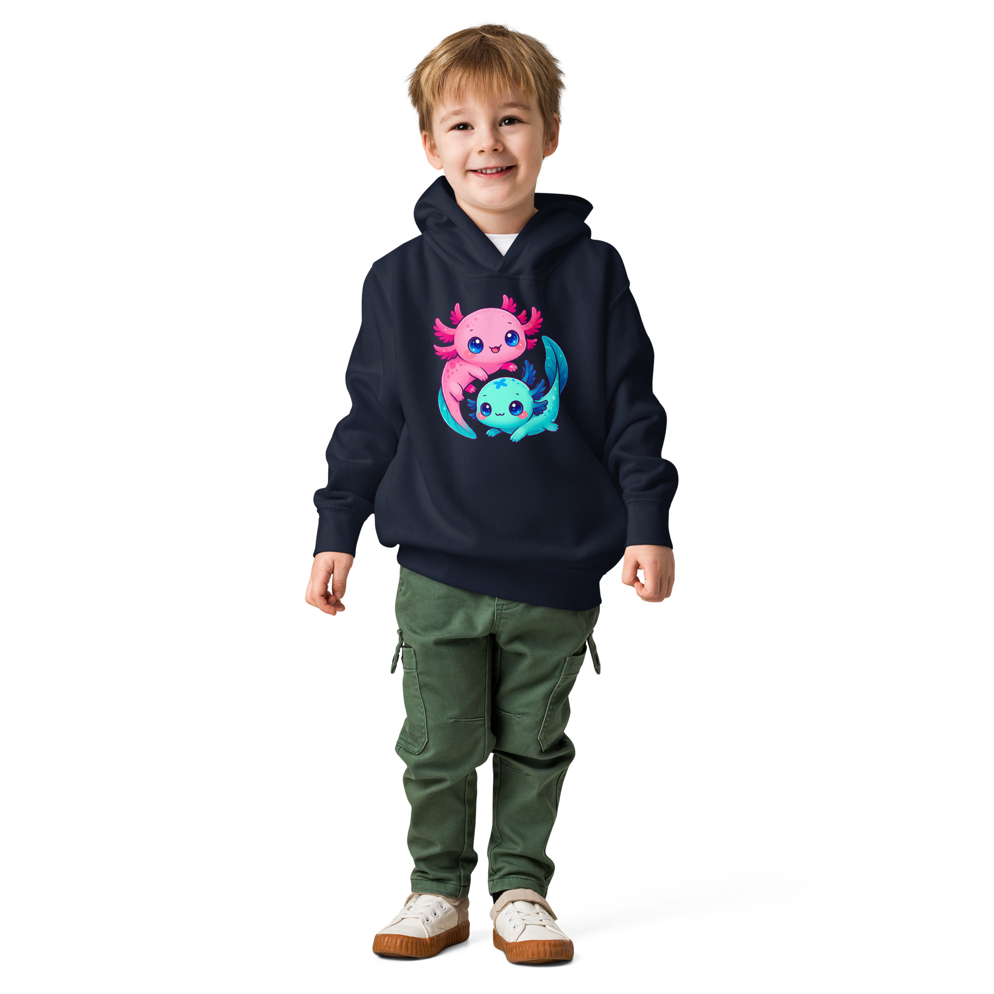 Axolotl Toddler fleece pullover hoodie - Image 3