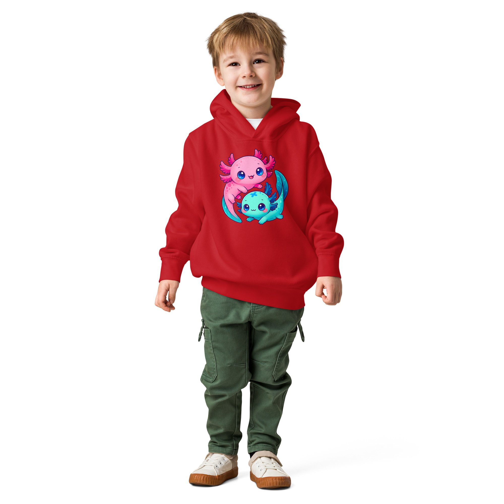 Axolotl Toddler fleece pullover hoodie - Image 4