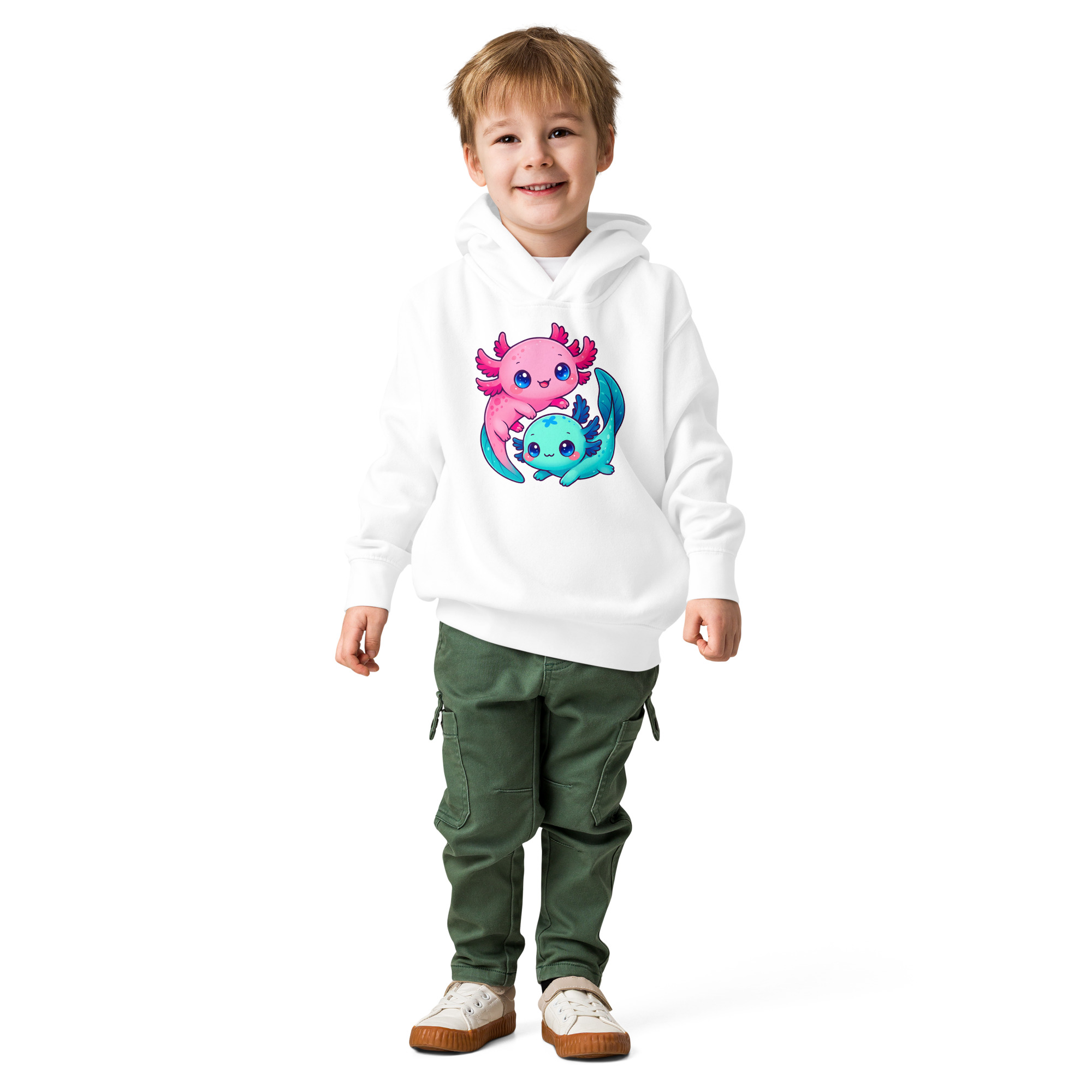 Axolotl Toddler fleece pullover hoodie - Image 10