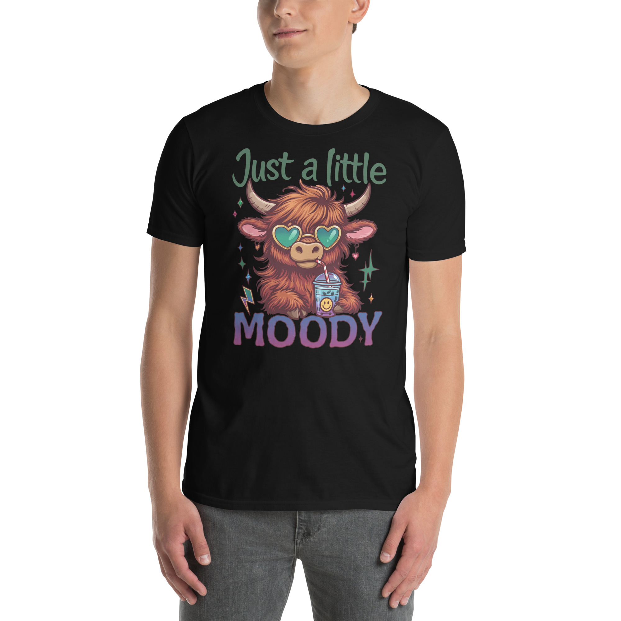 Just A Little Moody Short-Sleeve Unisex T-Shirt - Image 3