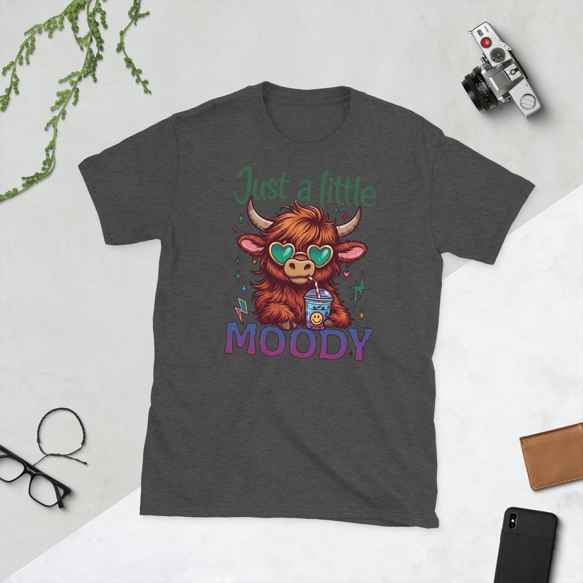 Just A Little Moody Short-Sleeve Unisex T-Shirt - Image 17