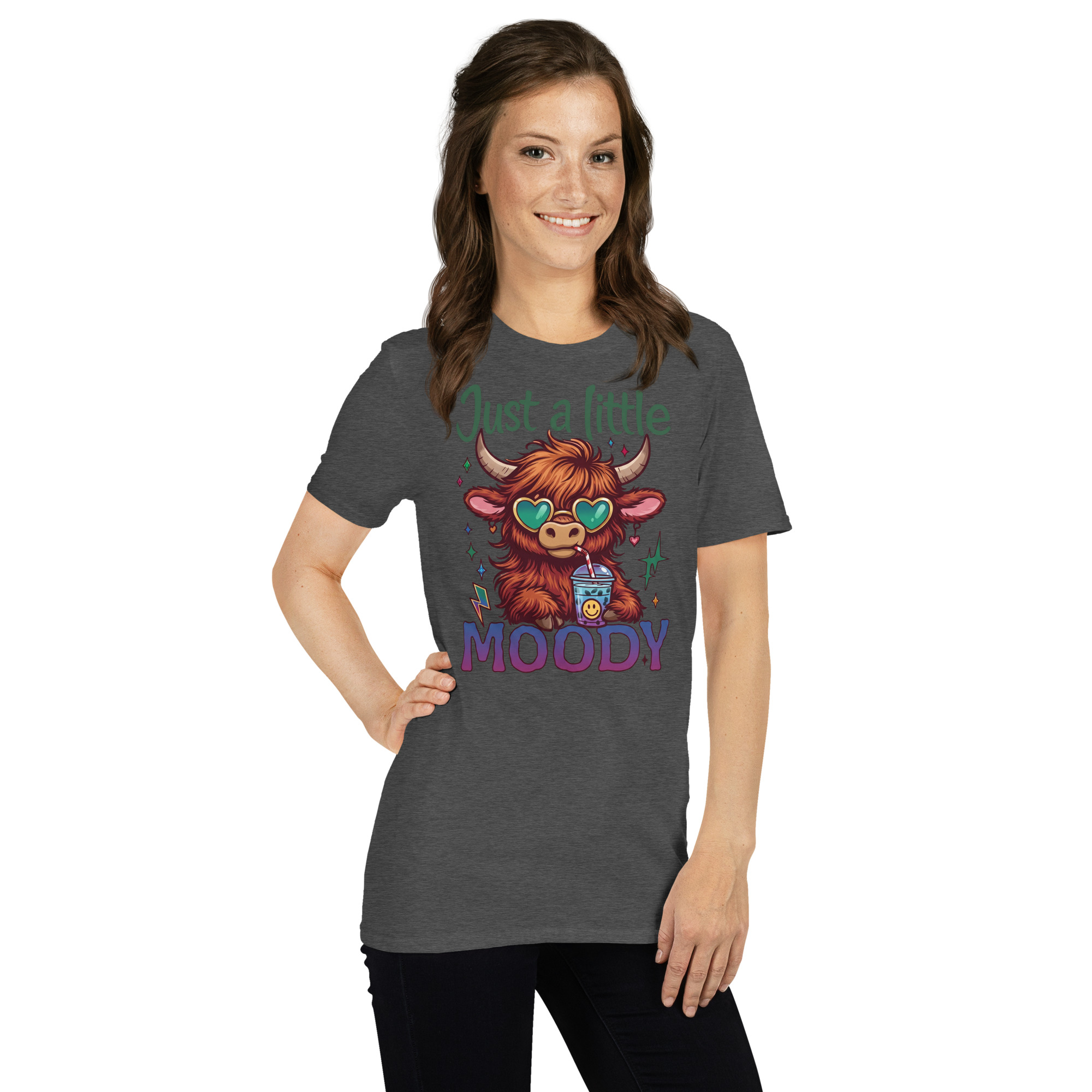 Just A Little Moody Short-Sleeve Unisex T-Shirt - Image 4