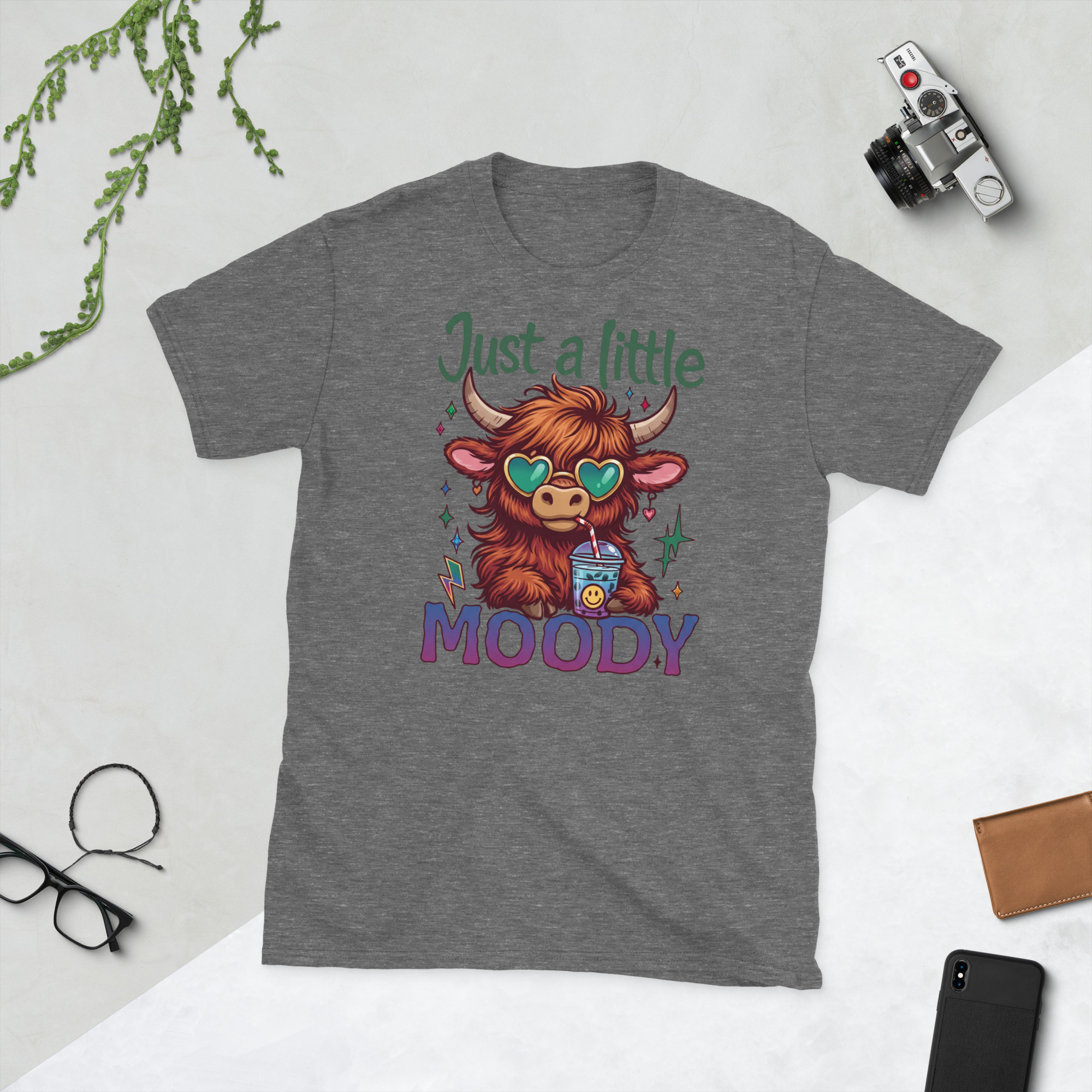 Just A Little Moody Short-Sleeve Unisex T-Shirt - Image 19