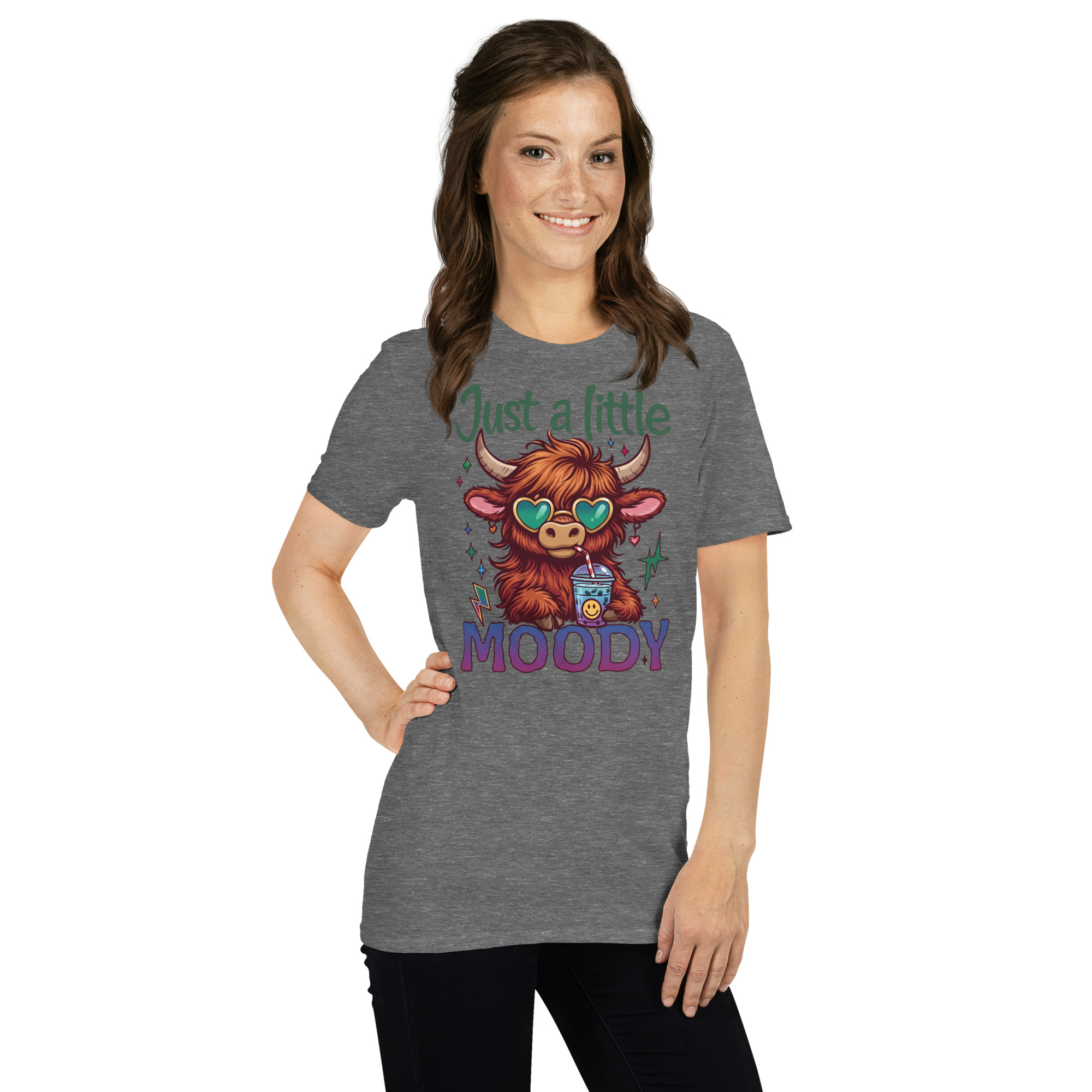 Just A Little Moody Short-Sleeve Unisex T-Shirt - Image 6