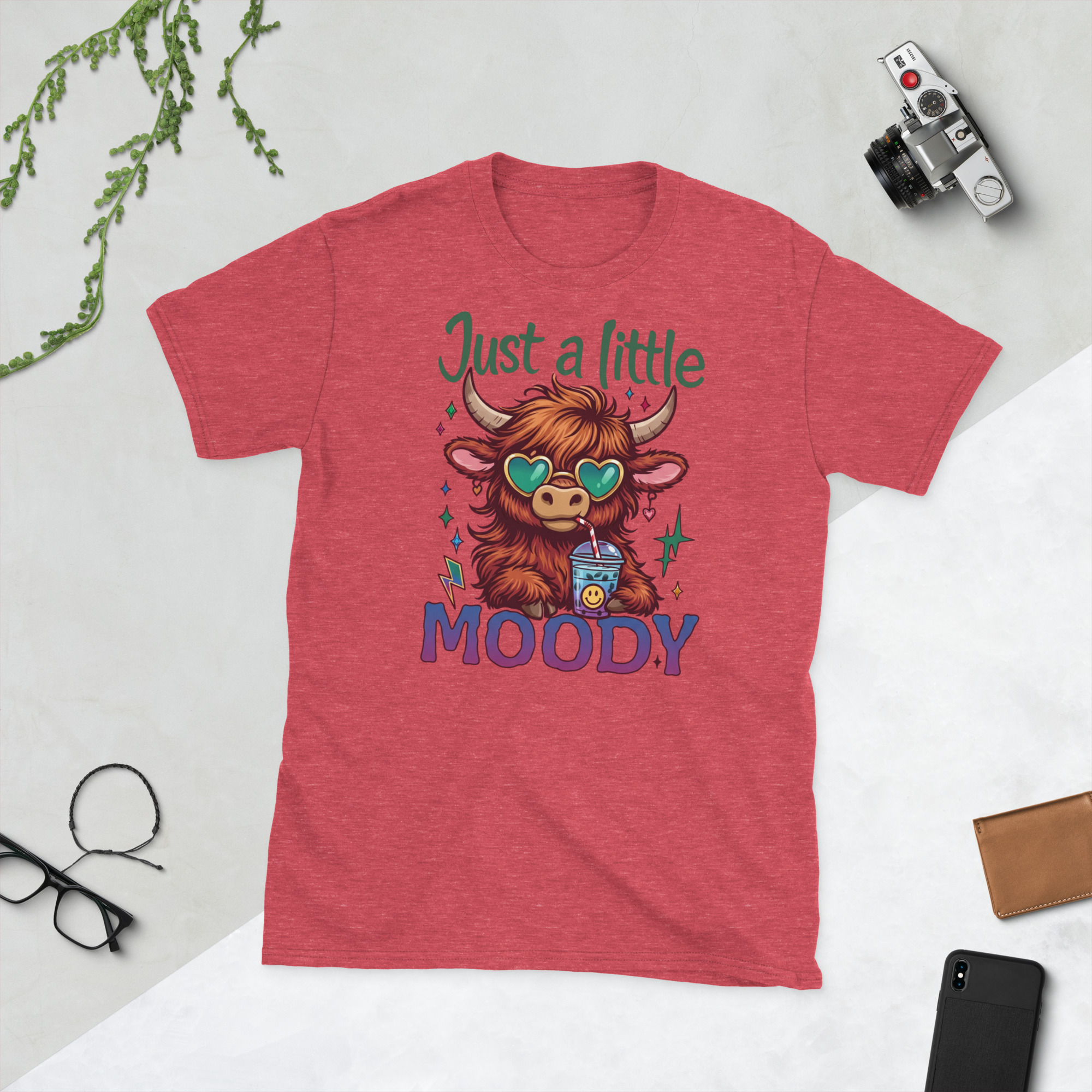 Just A Little Moody Short-Sleeve Unisex T-Shirt - Image 21