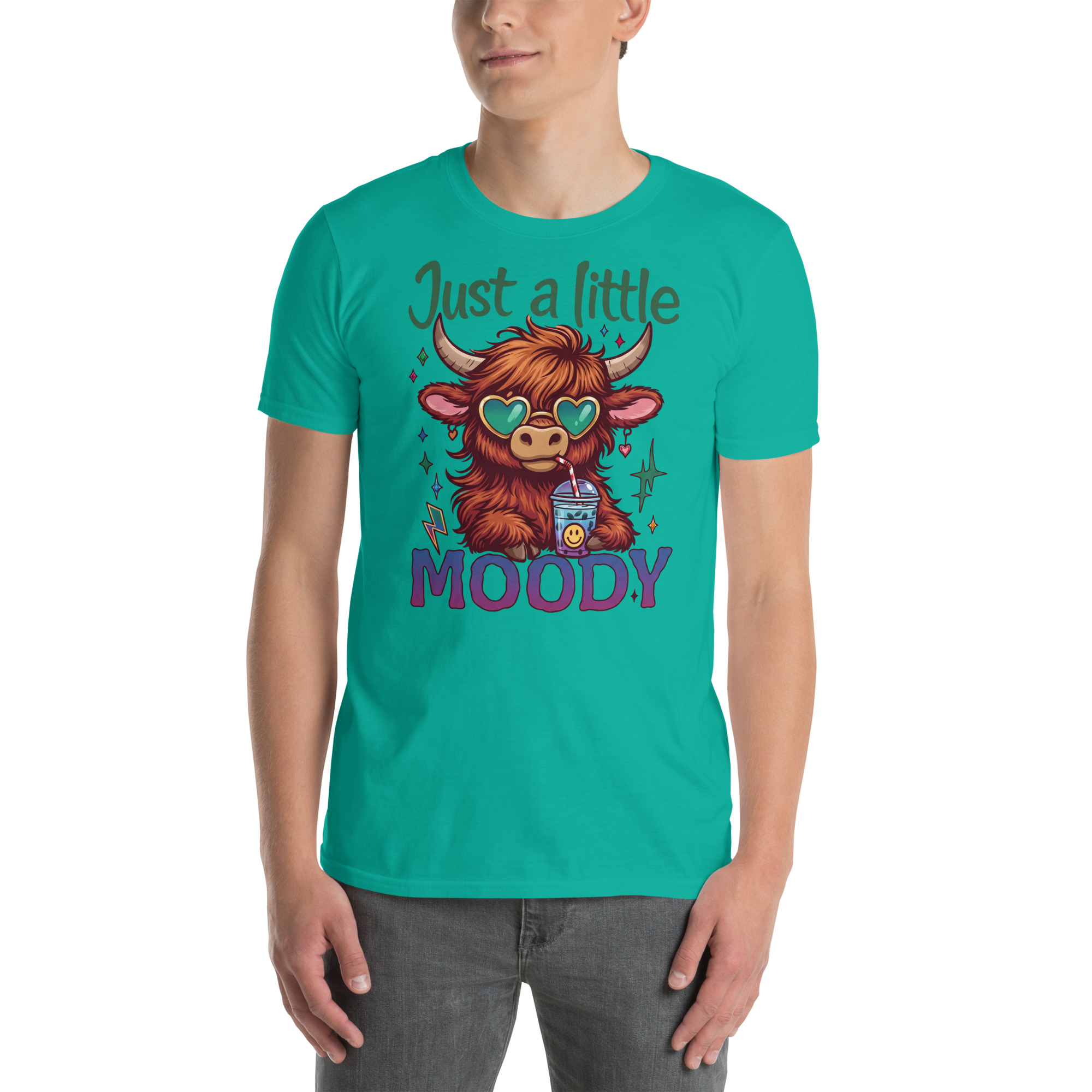 Just A Little Moody Short-Sleeve Unisex T-Shirt - Image 11