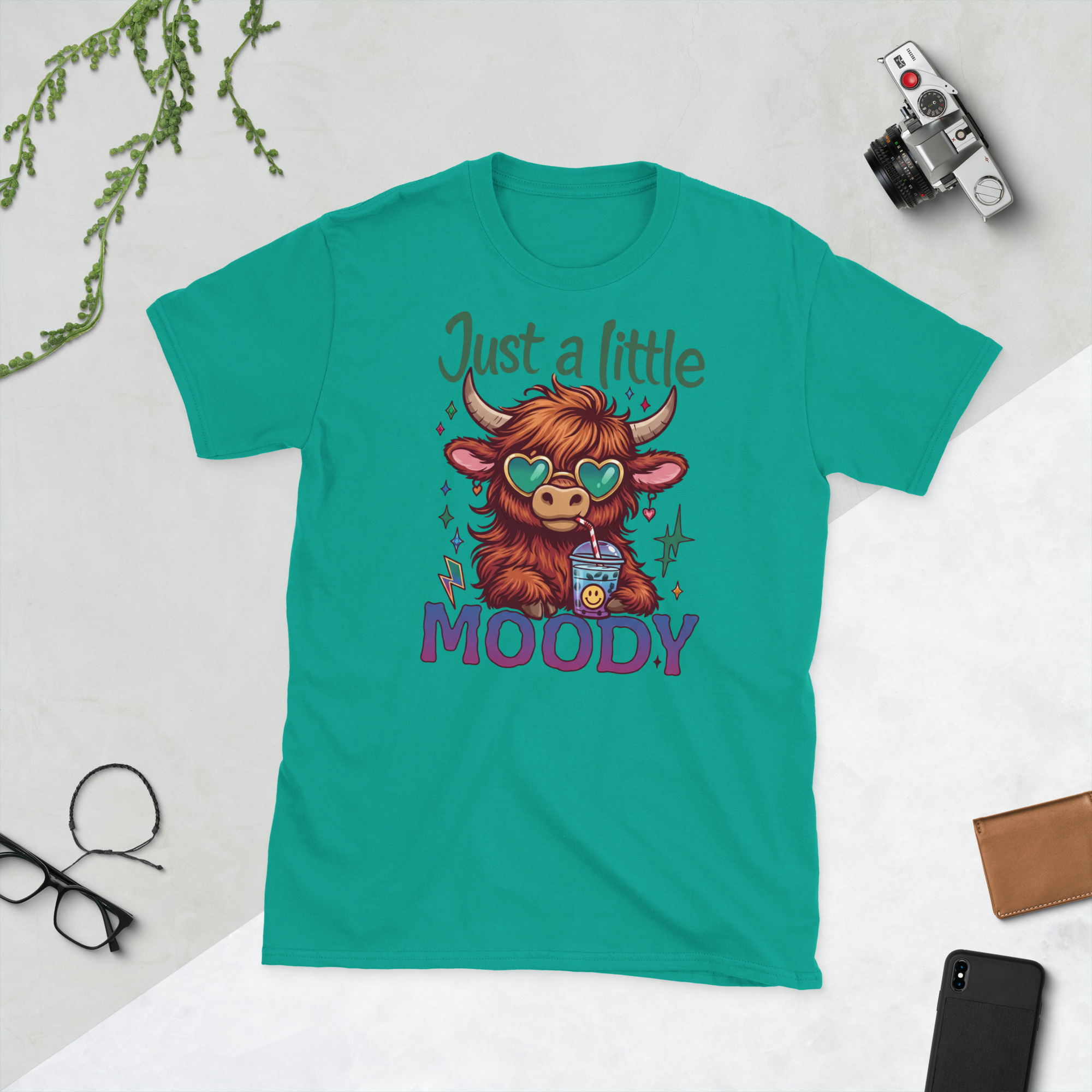 Just A Little Moody Short-Sleeve Unisex T-Shirt - Image 23