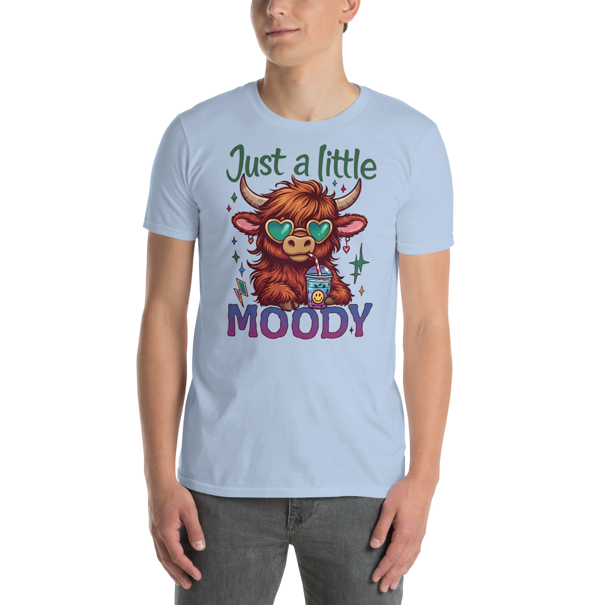 Just A Little Moody Short-Sleeve Unisex T-Shirt - Image 13
