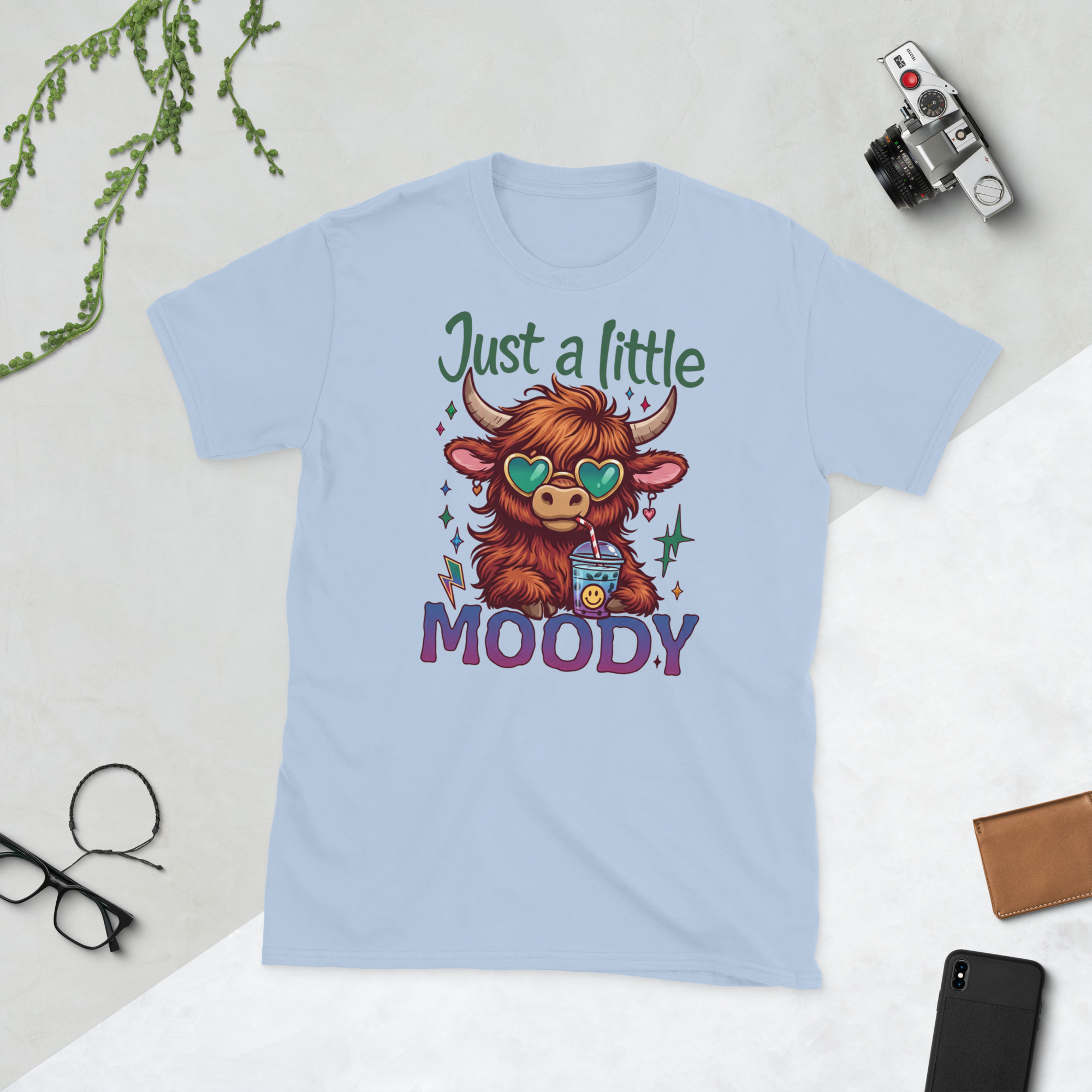 Just A Little Moody Short-Sleeve Unisex T-Shirt - Image 25