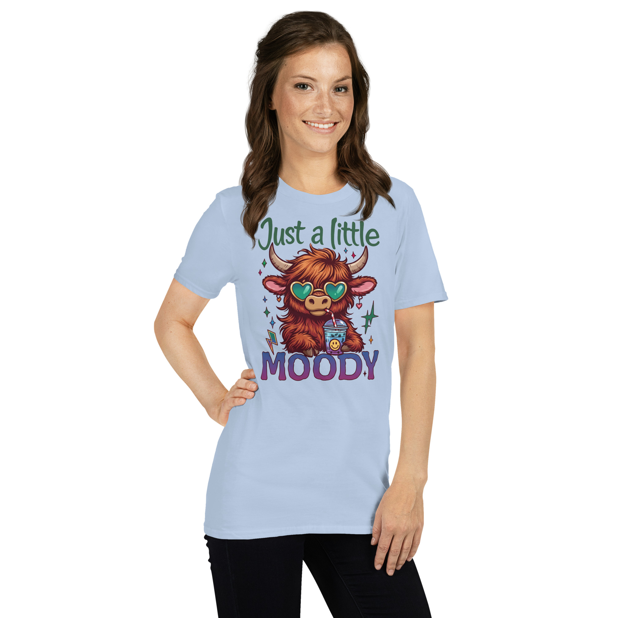 Just A Little Moody Short-Sleeve Unisex T-Shirt - Image 12