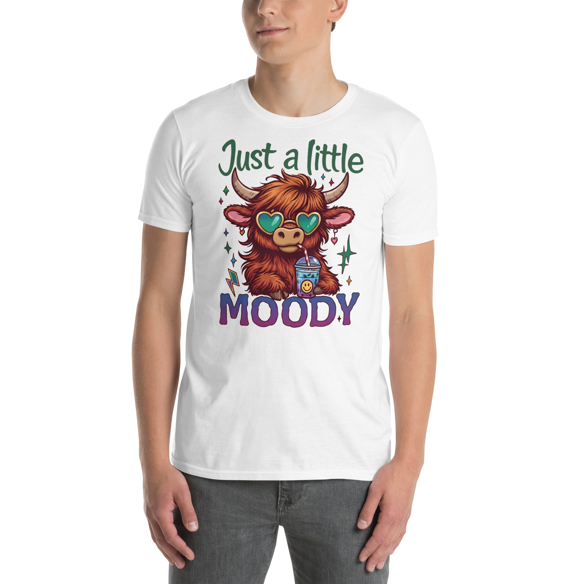Just A Little Moody Short-Sleeve Unisex T-Shirt - Image 15