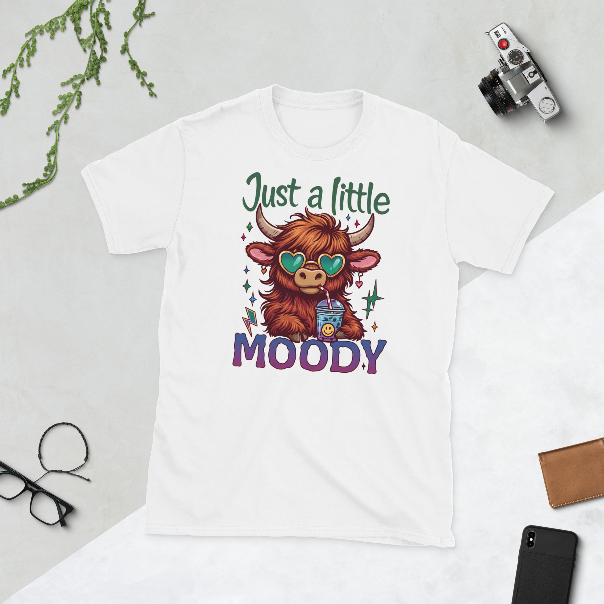 Just A Little Moody Short-Sleeve Unisex T-Shirt - Image 27