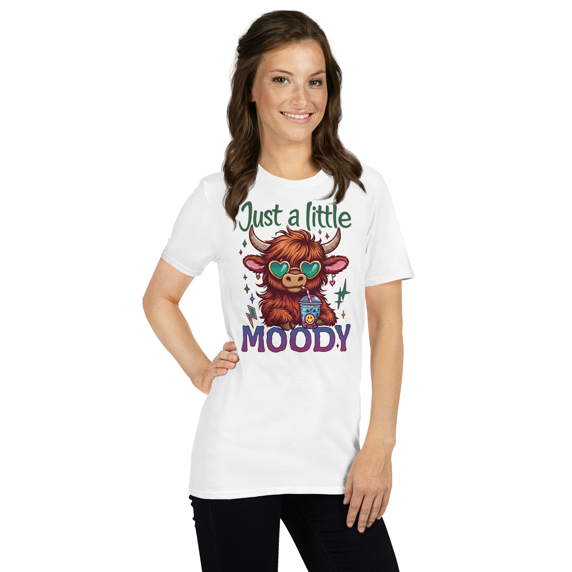 Just A Little Moody Short-Sleeve Unisex T-Shirt - Image 14