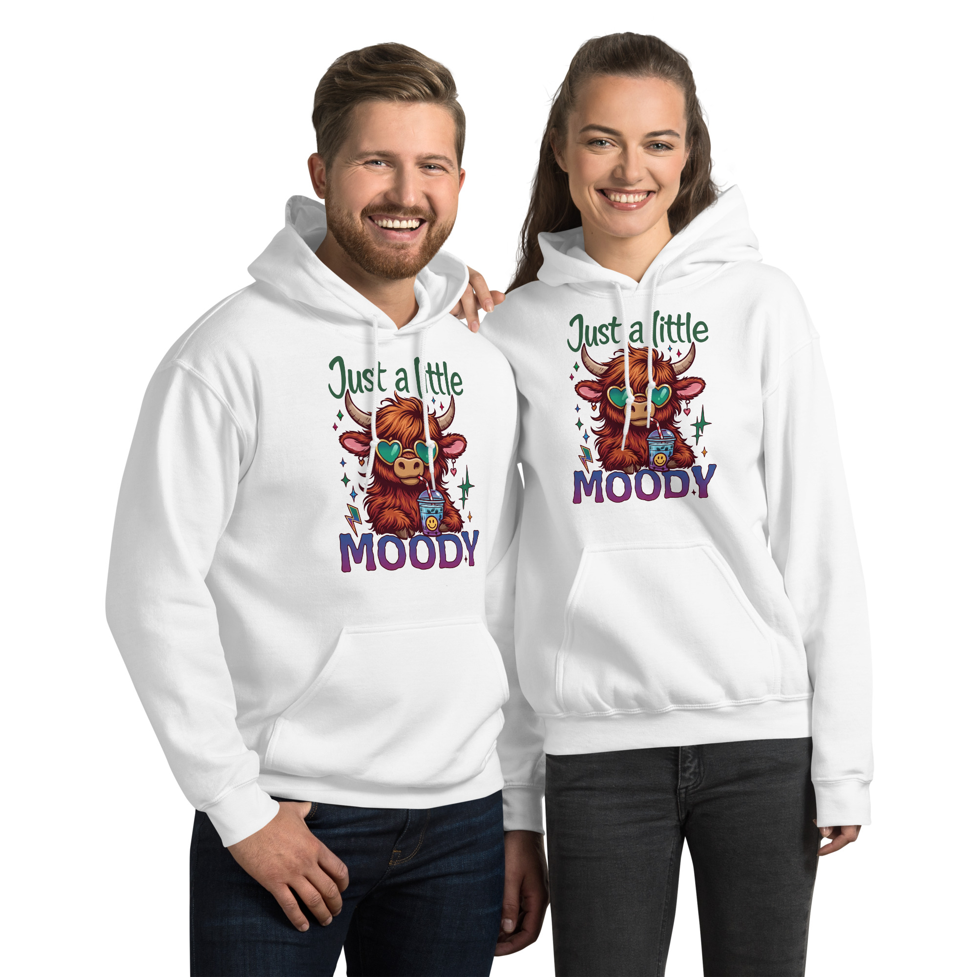 Just A Little Moody Unisex Hoodie - Image 8