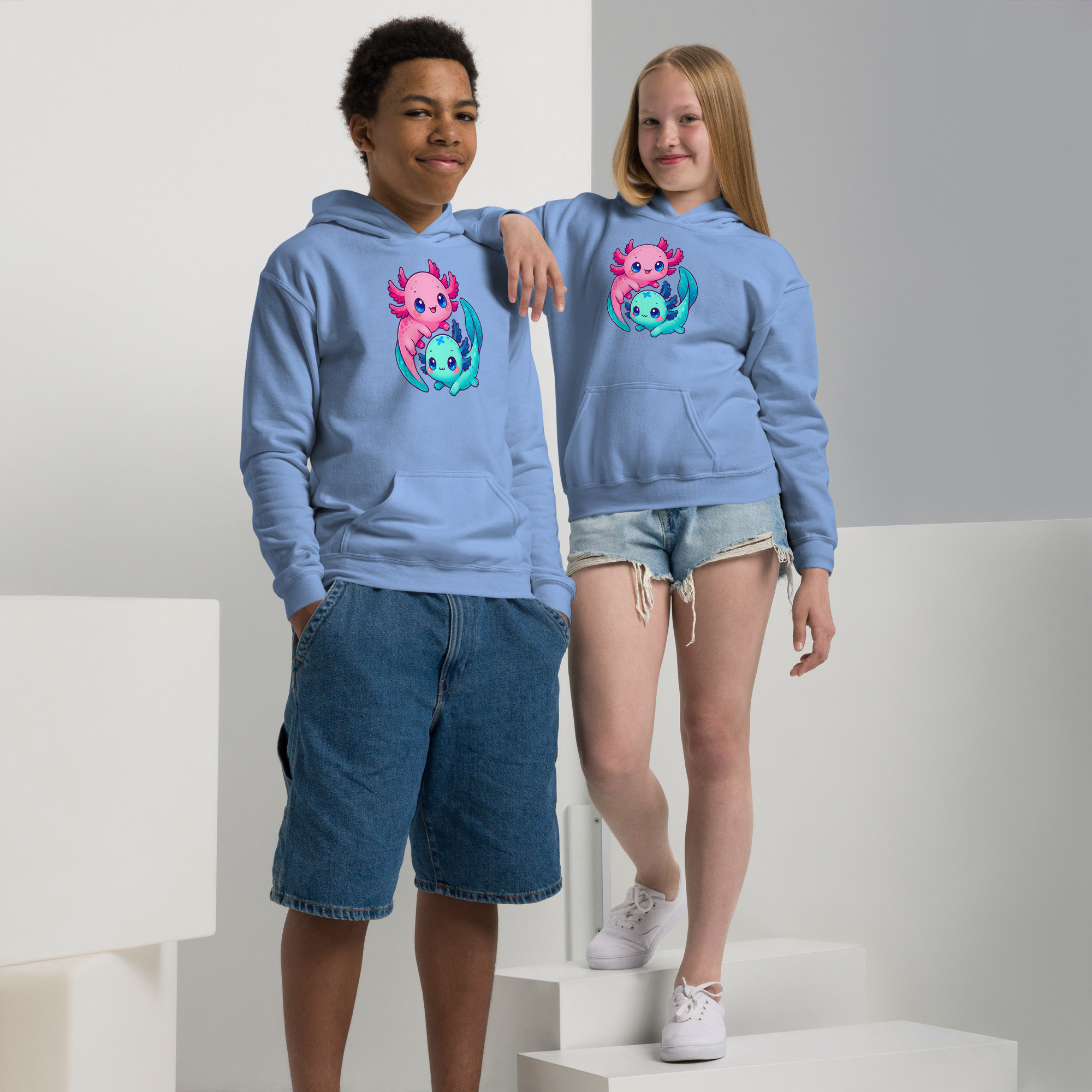 Axolotl Youth heavy blend hoodie - Image 12