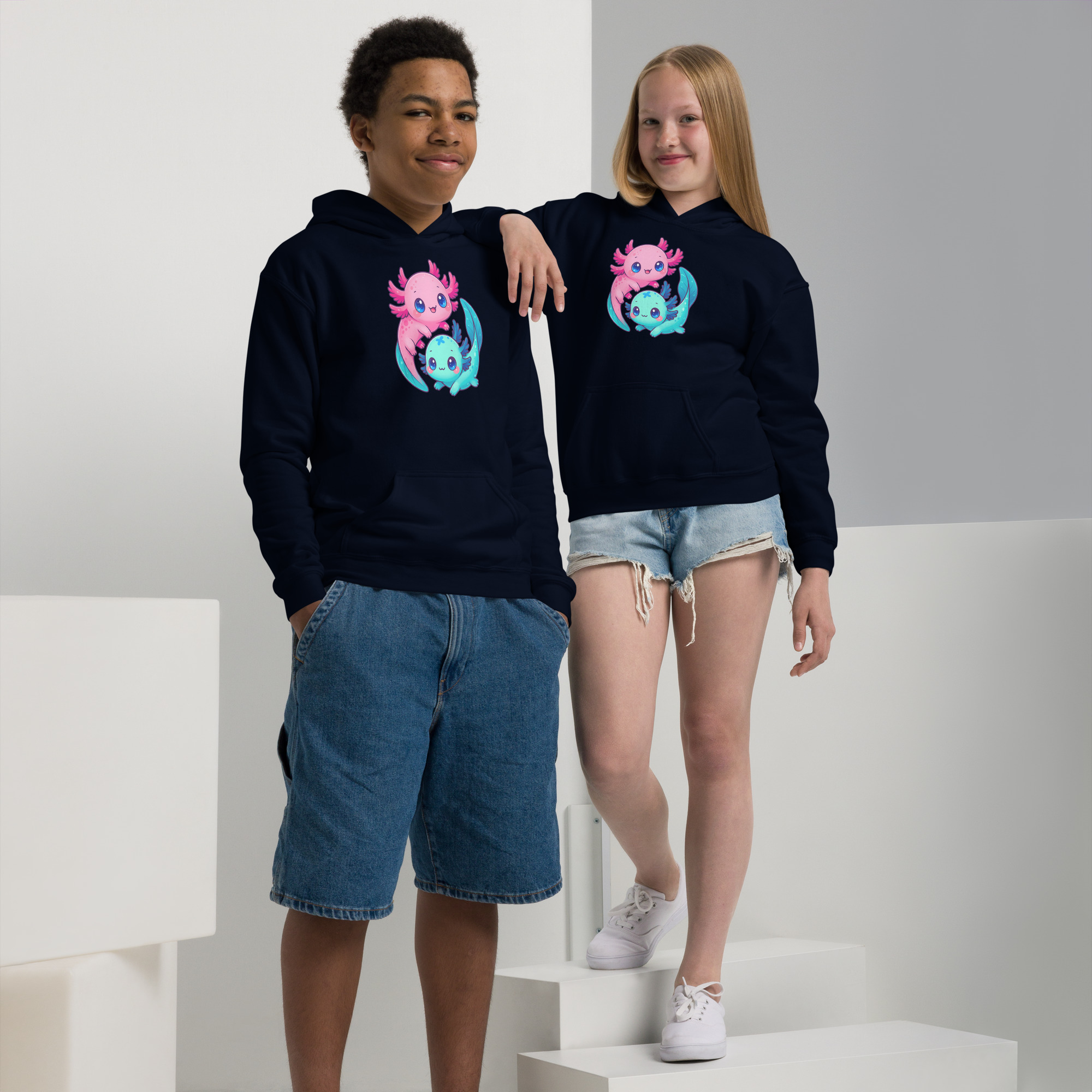 Axolotl Youth heavy blend hoodie - Image 9