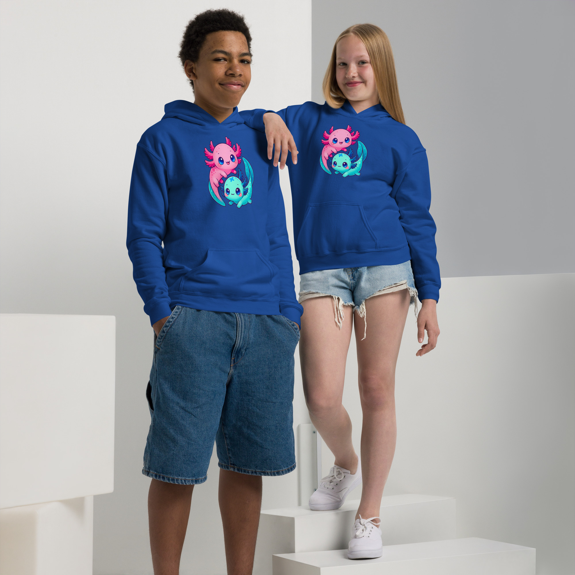 Axolotl Youth heavy blend hoodie - Image 11