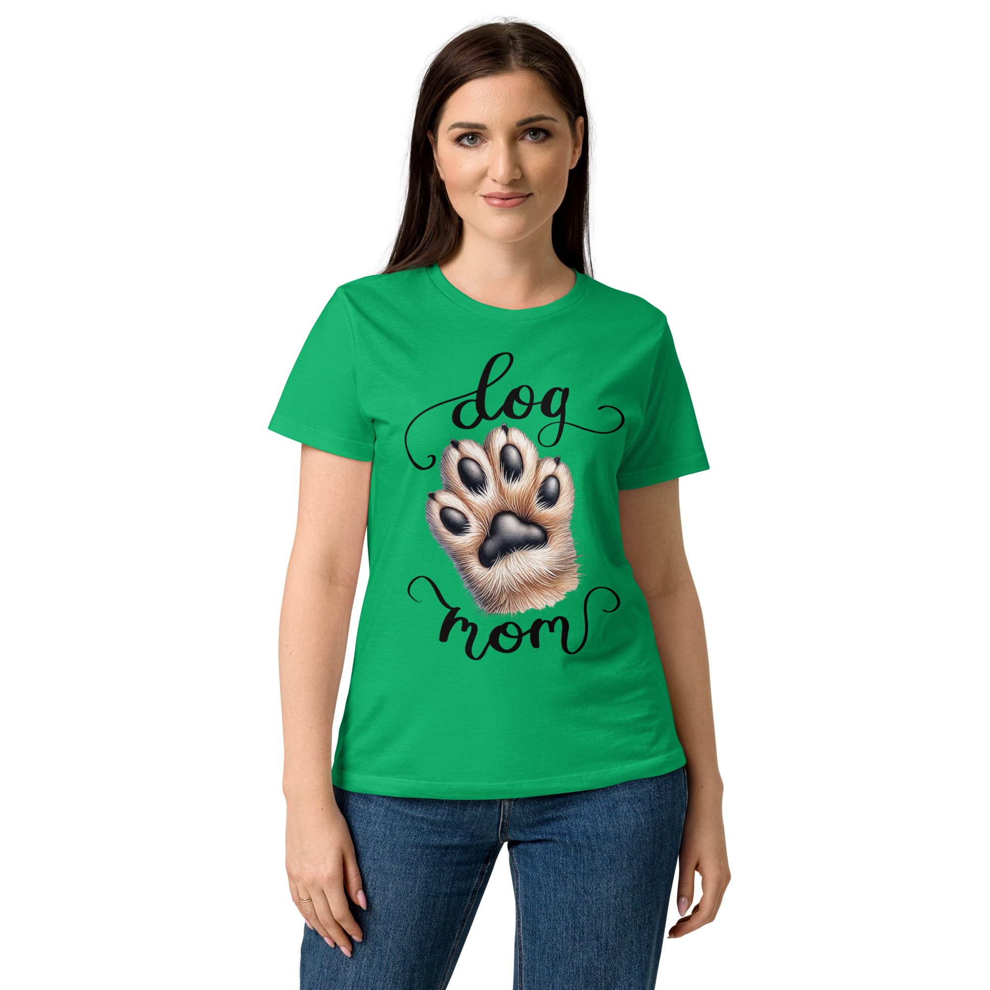 Dog Mom Women’s basic softstyle t-shirt - Image 4