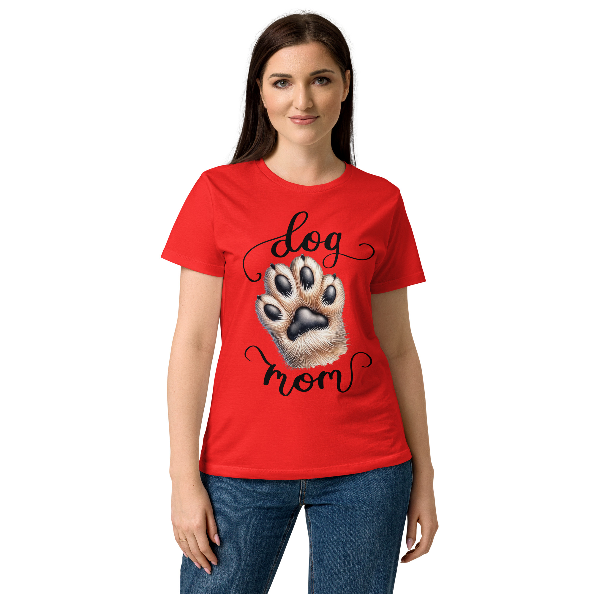 Dog Mom Women’s basic softstyle t-shirt - Image 2