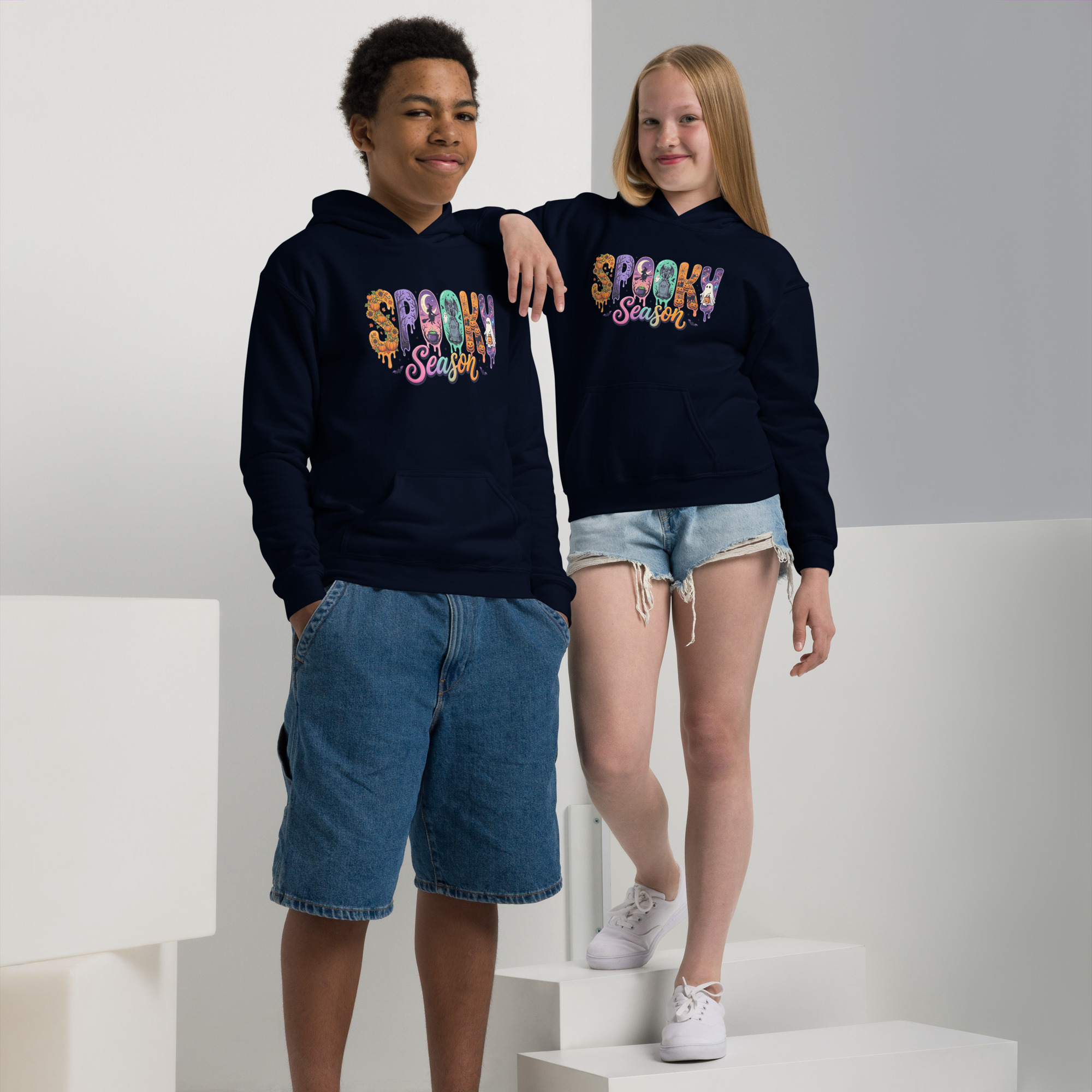 Spooky Season Youth heavy blend hoodie - Image 2