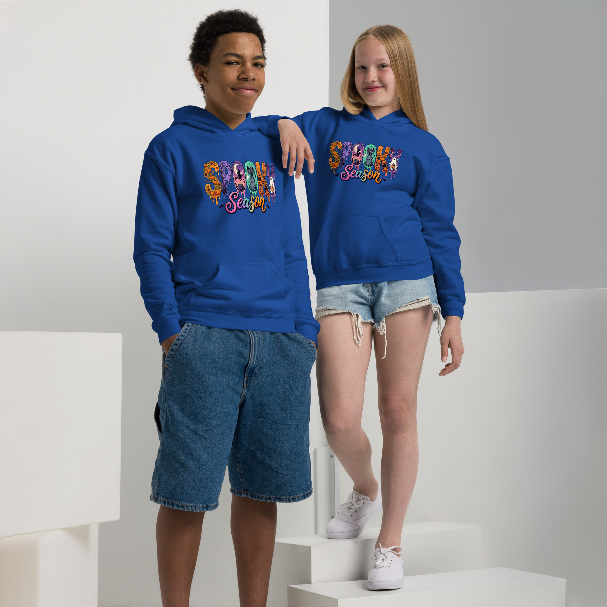 Spooky Season Youth heavy blend hoodie - Image 4